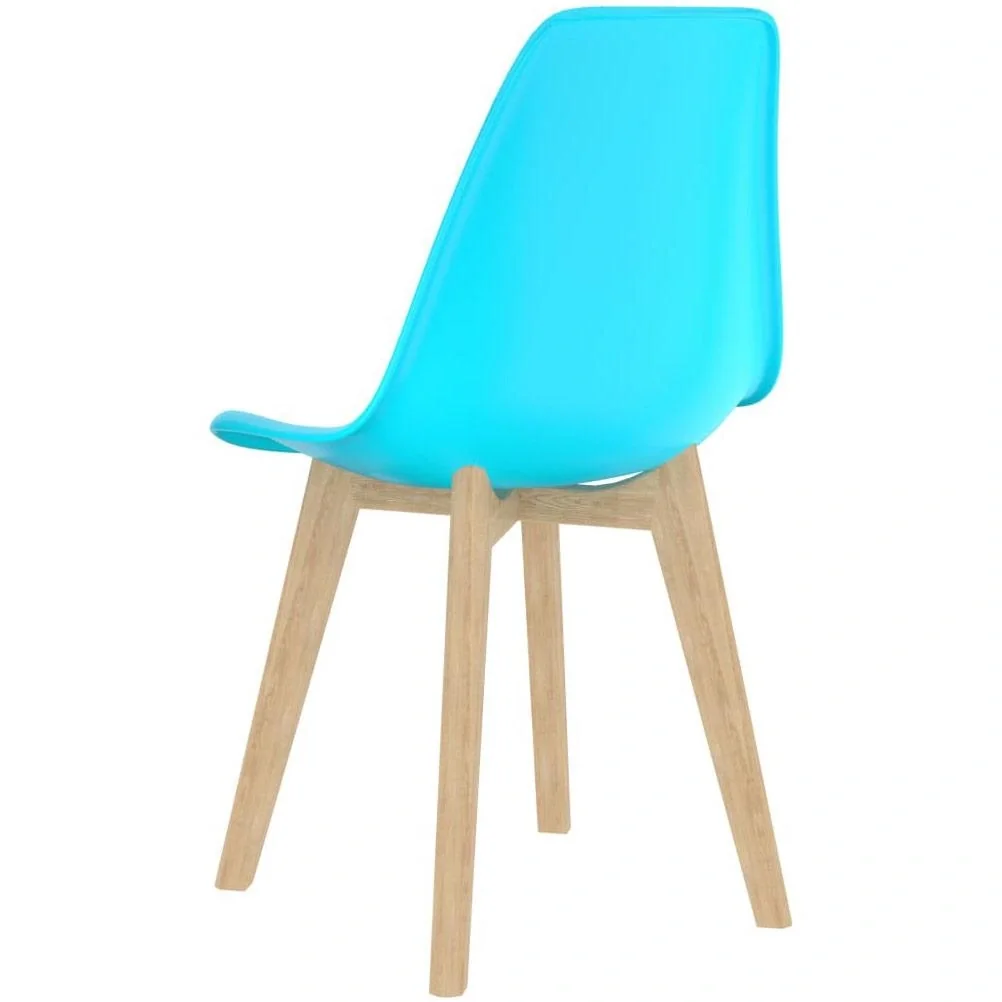 Esszimmerstühle 4tlg. Kunststoff blau - 6