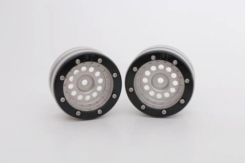 Beadlock Wheels PT-Bullet Silber/Schwarz 1.9 (2 St.) - 2