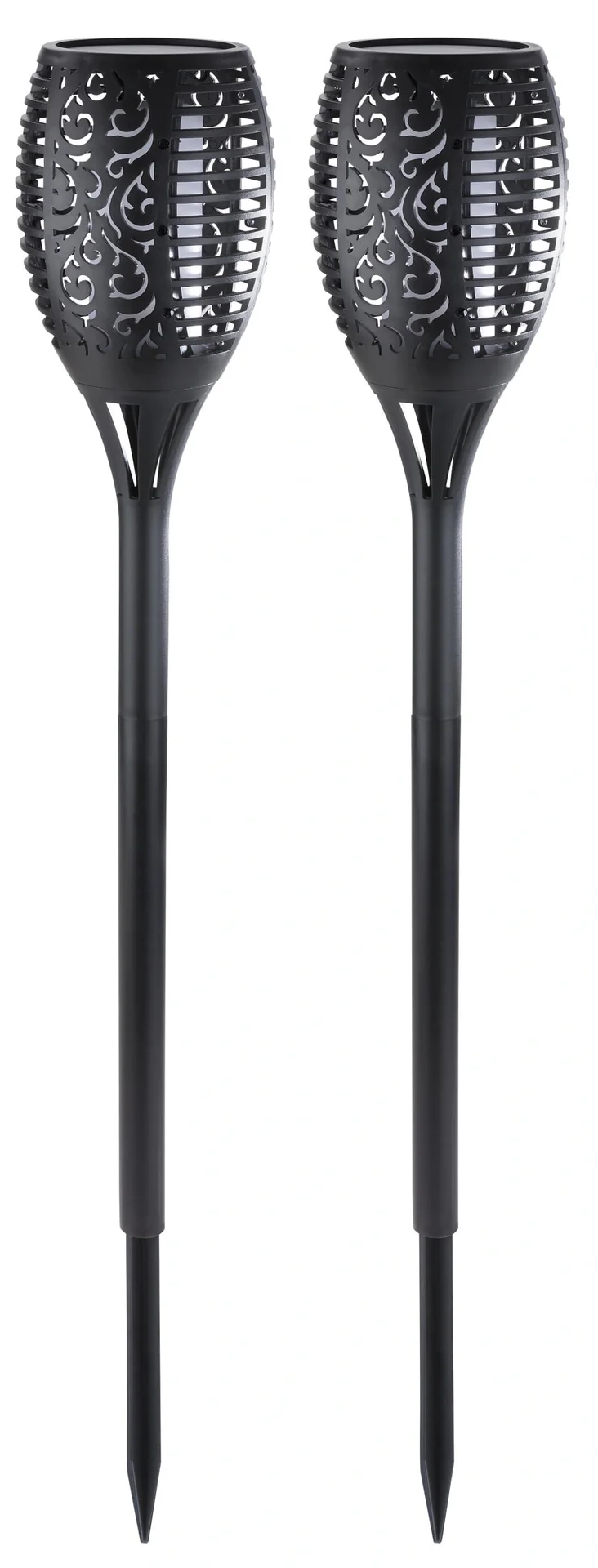 Solar Gartenfackel mit Flammeneffekt - 2er Set - 8