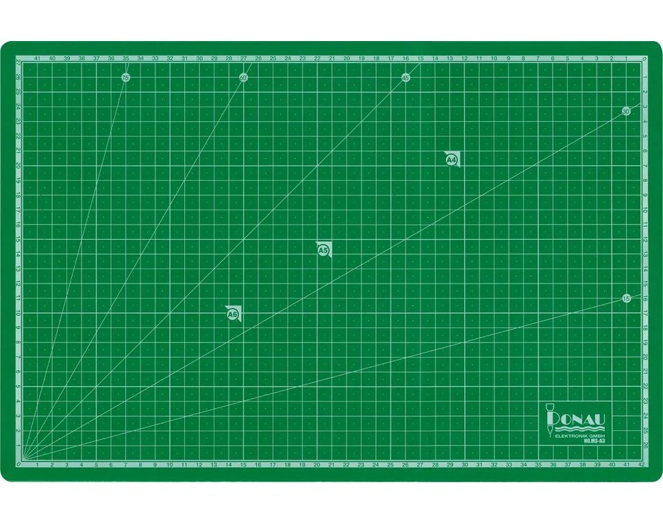 Schneidematte in Größe A3, ca. 450 x 300 x 3 mm, Farbe: Grün - 2