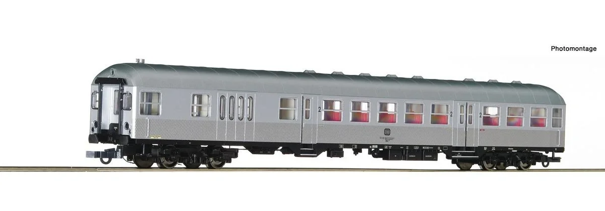 Nahverkehrs-Steuerwagen 2. Klasse mit Gepäckabteil „Silberling“, Bauart BDnf 738 der Deutschen Bundesbahn. - 1