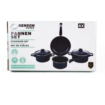 Topfset 6 Stück - Kohlenstoffstahl 0,8 mm - 3