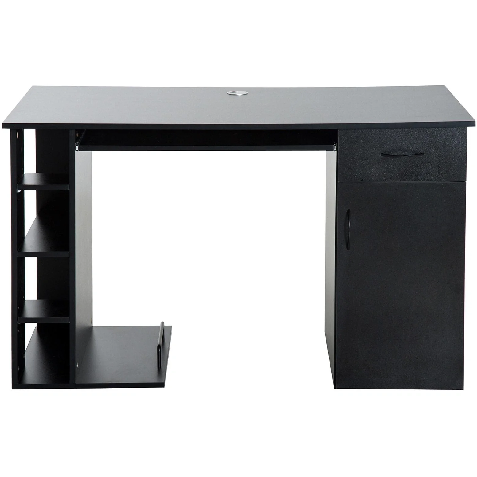 Schreibtisch Bürotisch aus Holz Computertisch PC Tisch schwarz - 1