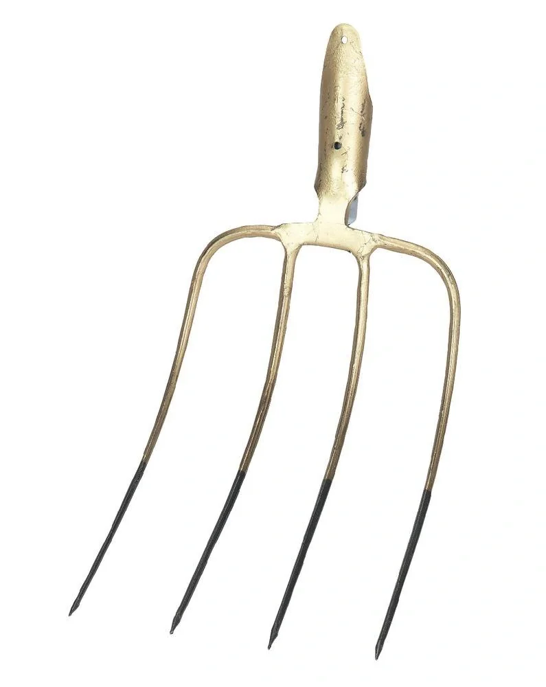 Dunggabel aus einem Stück geschmiedet mit 4 Zinken - 1