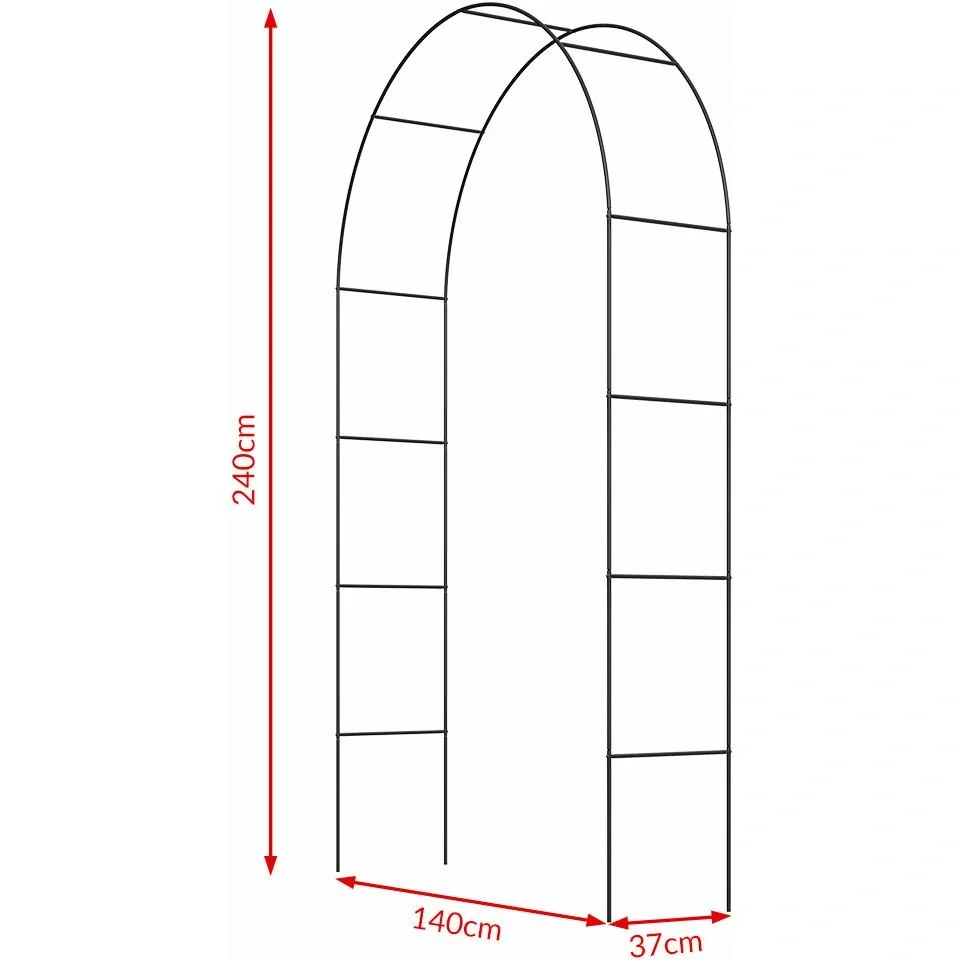 Rosenbogen schwarz 240x140x37cm - 1