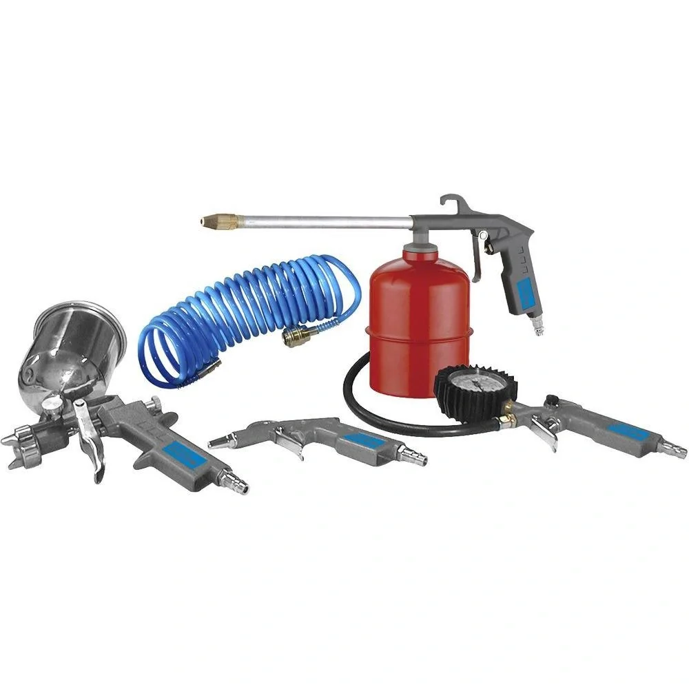 NL Druckluftwerkzeug-Set 5 Stück - Inkl. 5 m Schlauch - 1