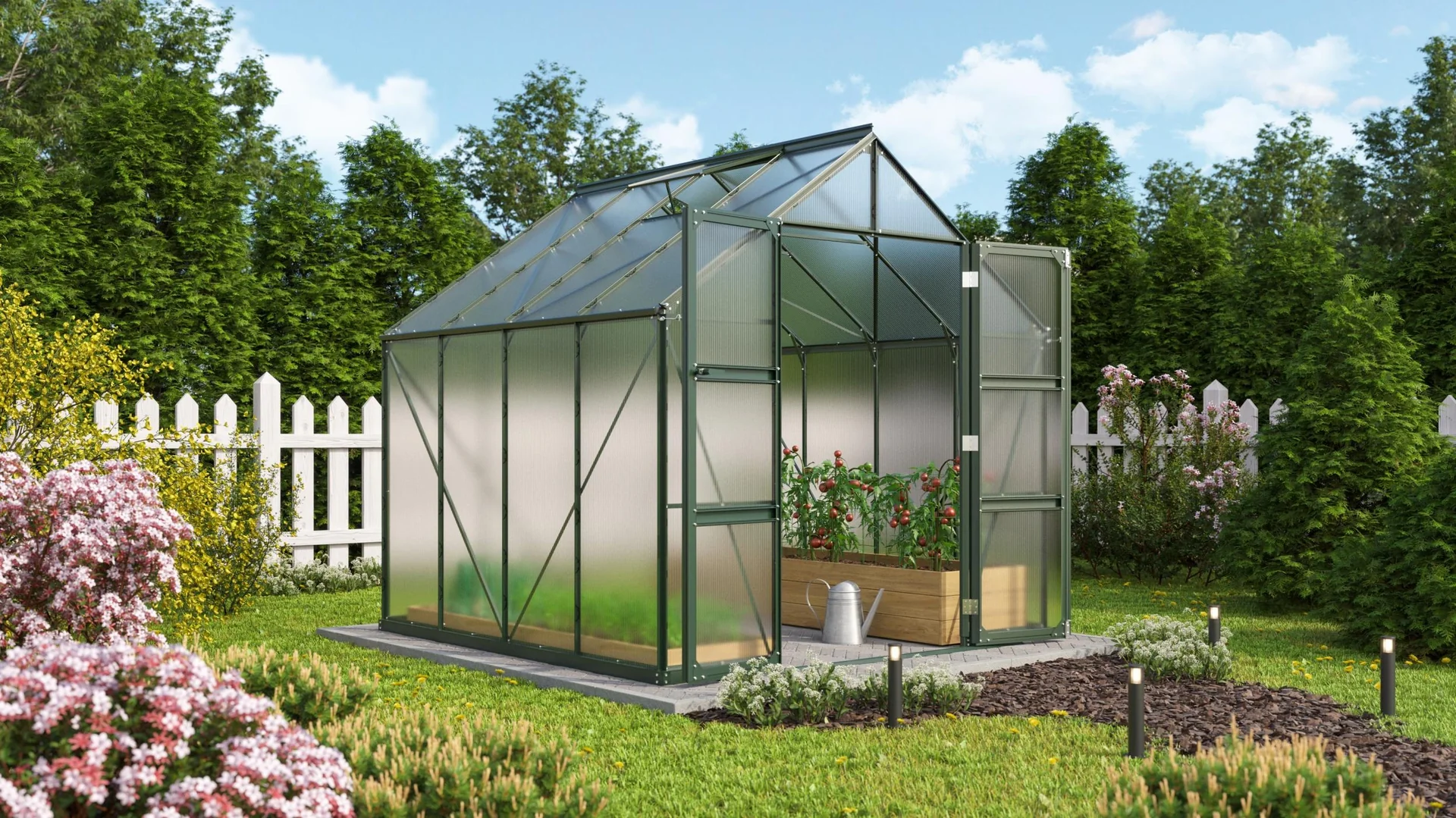 Gewächshaus Domus 6700 HKP 6 mm, Farbe smaragd - 2