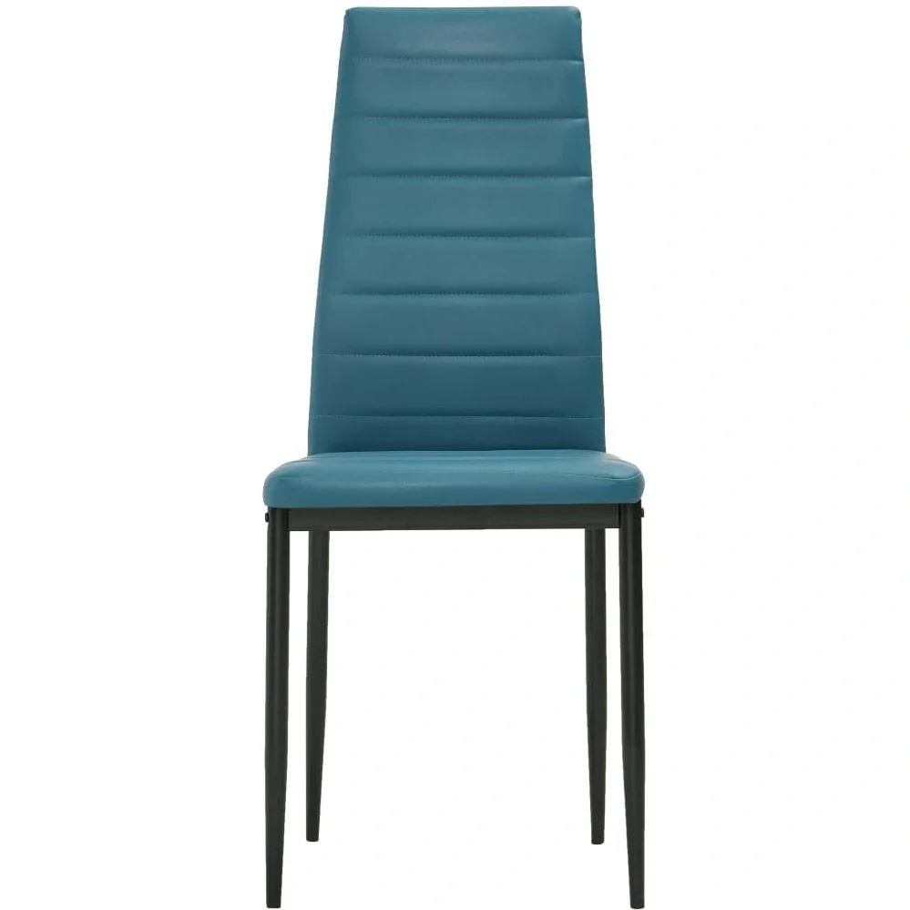 Esszimmerstühle 4-Sitzer Kunstleder ozeanblau - 5