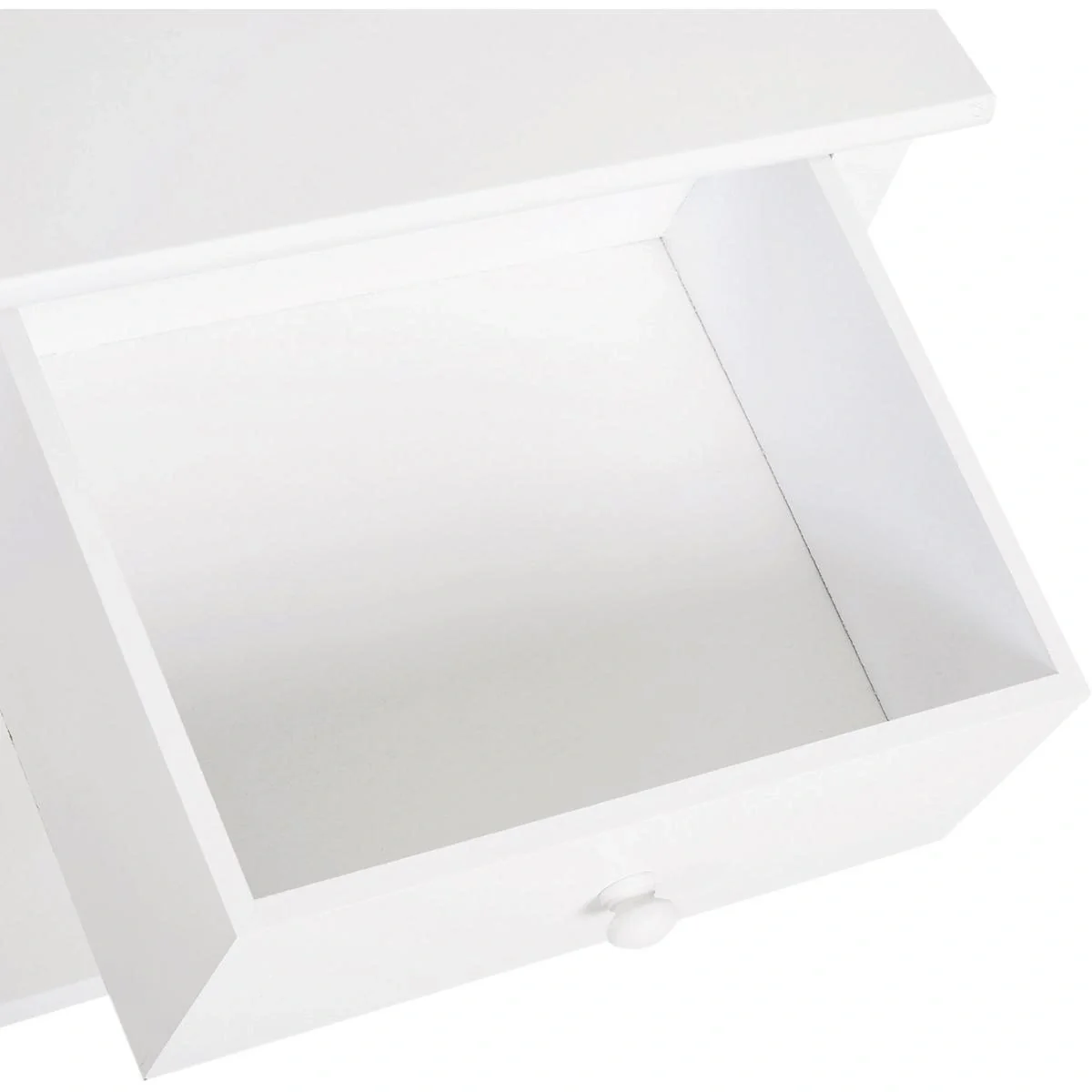 Beistelltisch mit Schublade weiß - 10