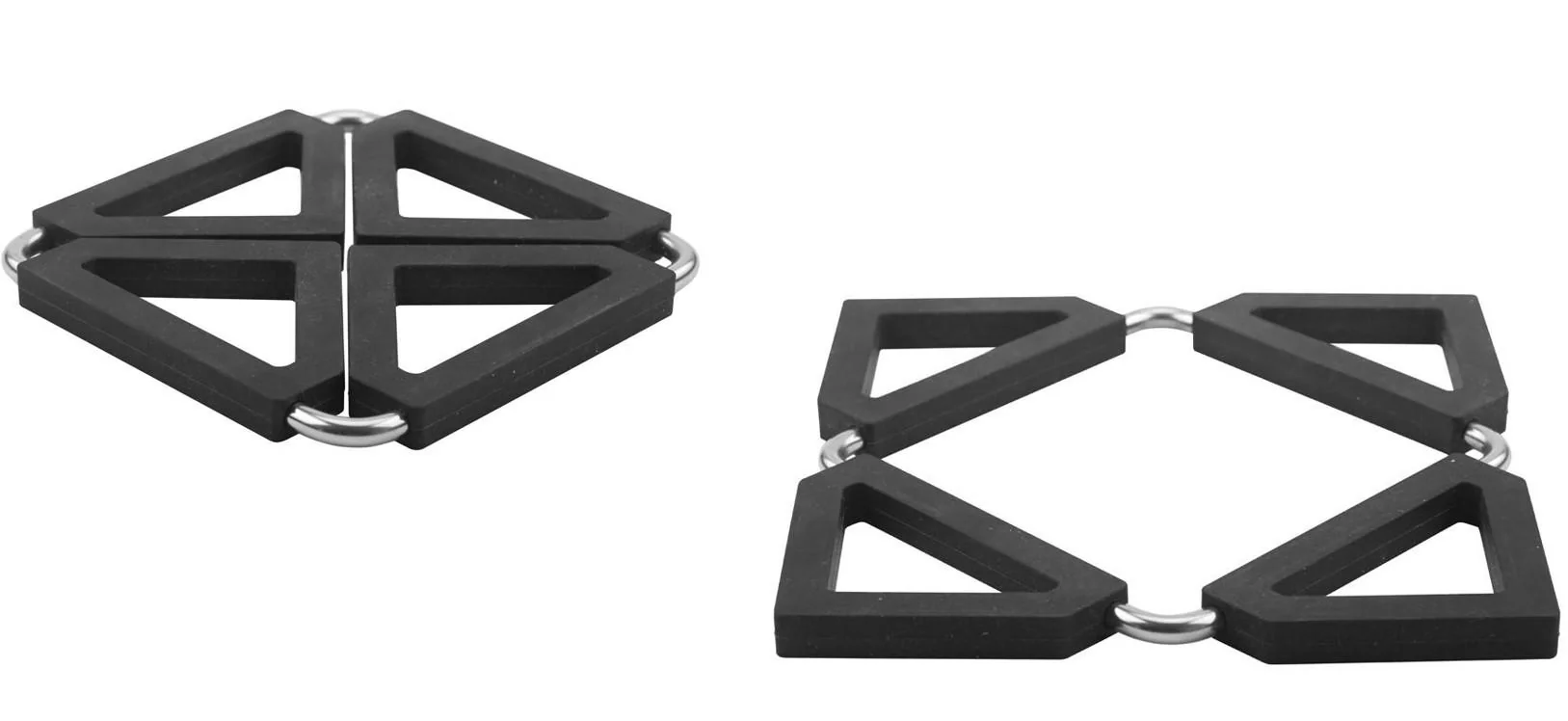 Multi-Untersetzer aus Silikon, schwarz - 6