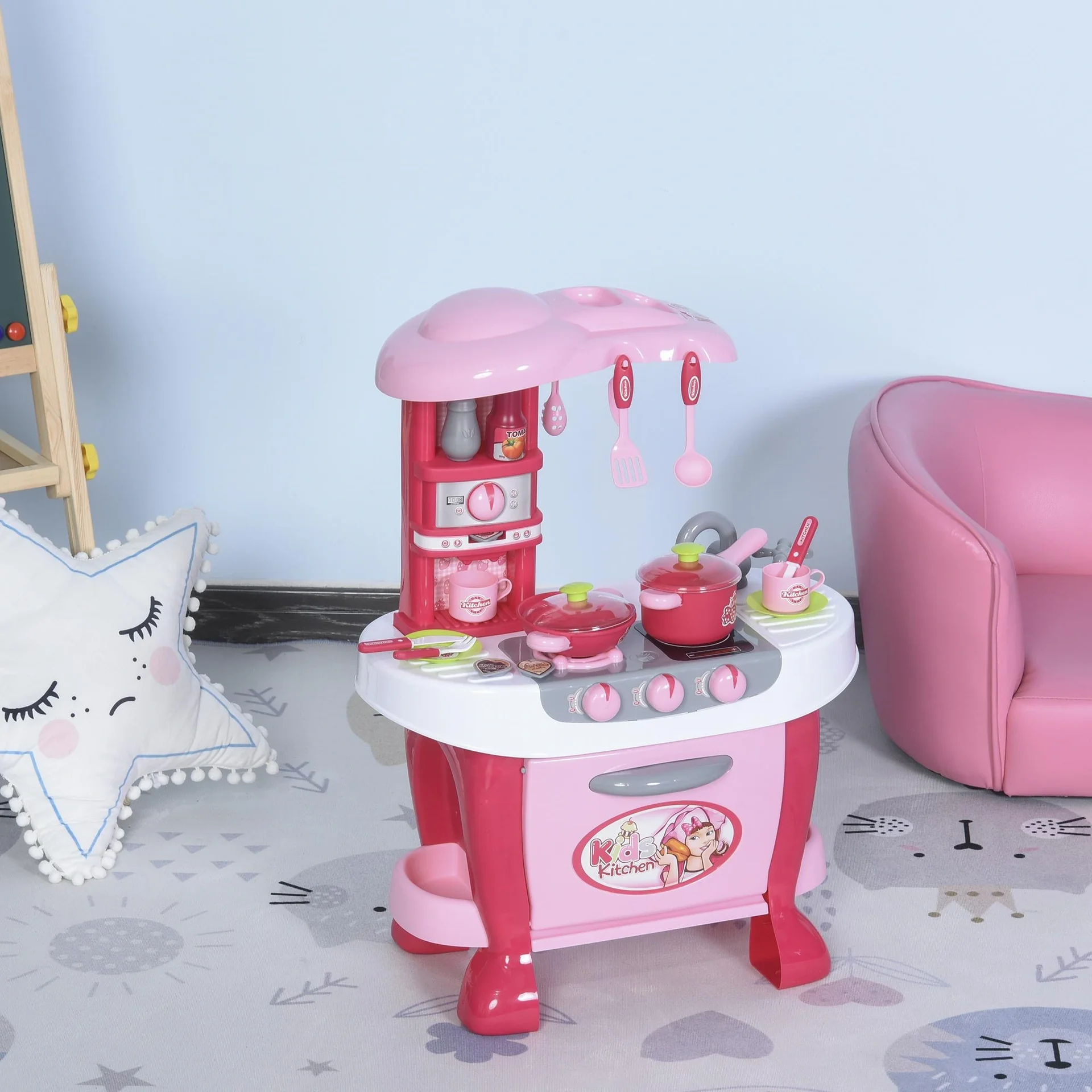 Kinderspielküche mit 38-teiligem Zubehörset - 13