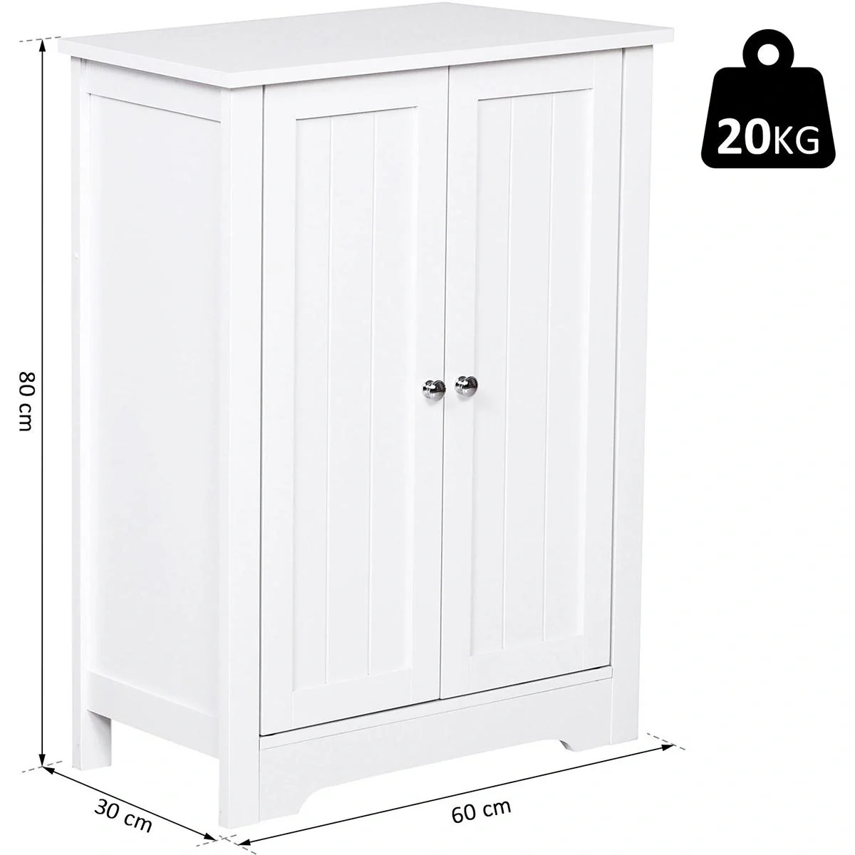 Badezimmerschrank mit 3 Fächer weiß - 8