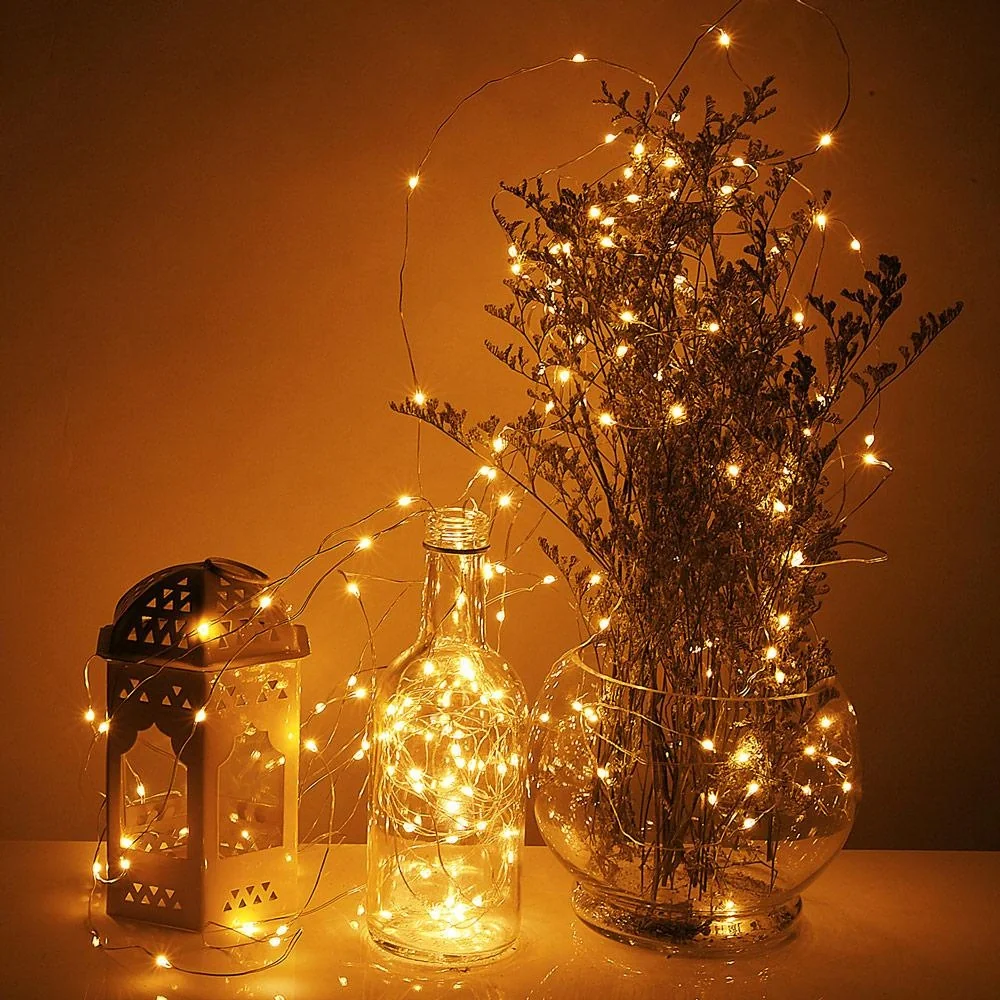 Silberdraht Weihnachten 200 LEDs Innen/Außen - 6