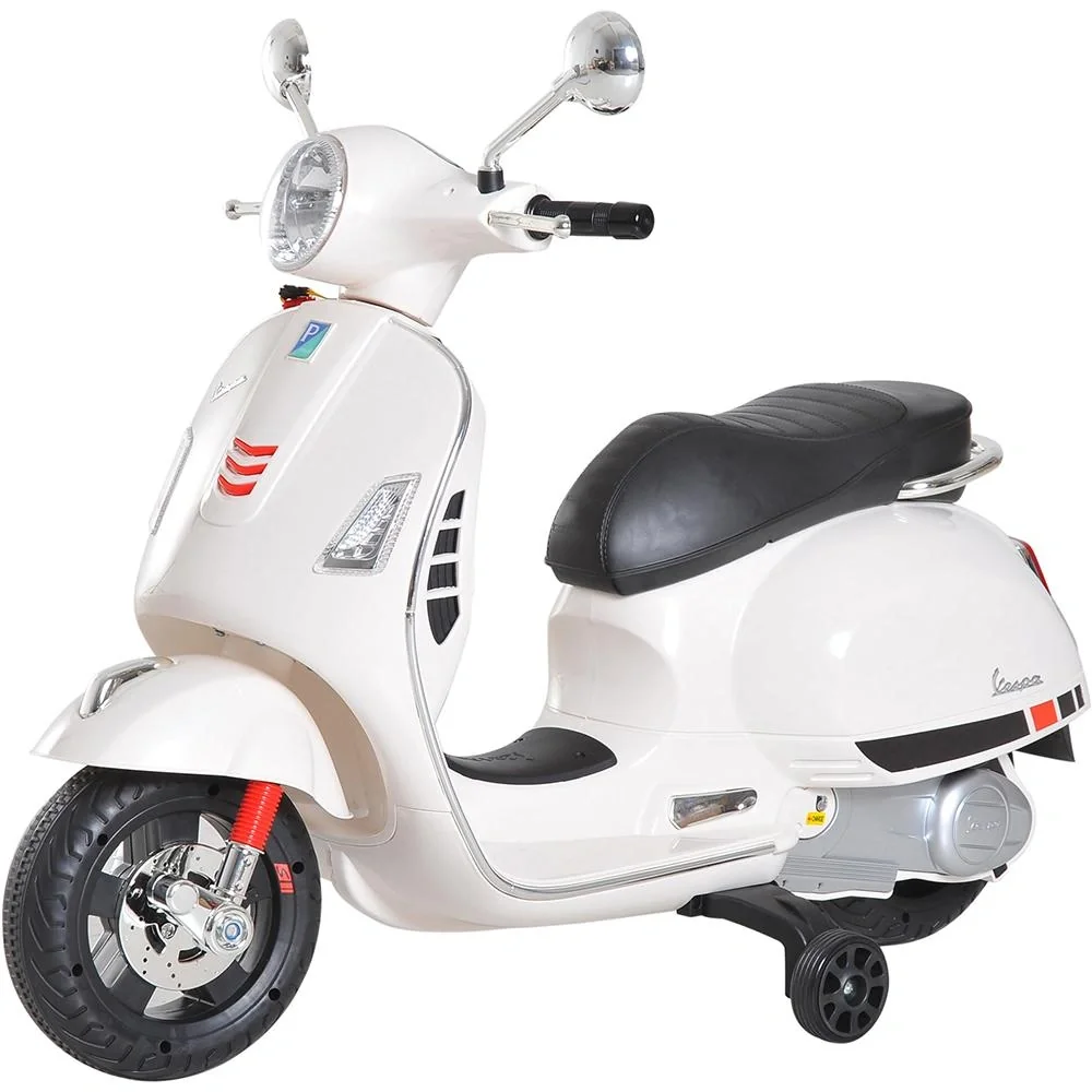 Elektro Kindermotorrad VESPA Kinderauto Weiß - 9