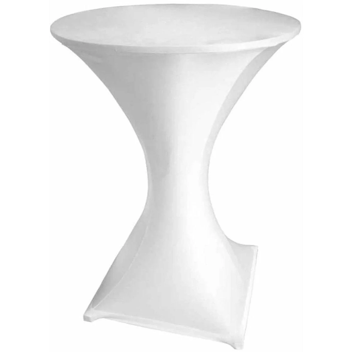 Runder Klapptisch inklusive Abdeckung - 80 x 110 cm (ø x H) - Weiß - 7