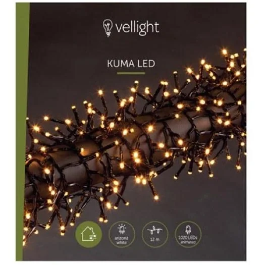 Vellight Weihnachtsbeleuchtung - 12m - 1020 LEDs - Arizona Weiß - Innen & Außen - 1