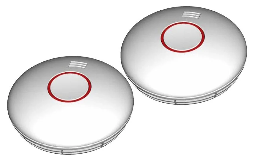 Funk-Rauchwarnmelder CC-80 mit integriertem Hitzemelder - 2er Set - 3