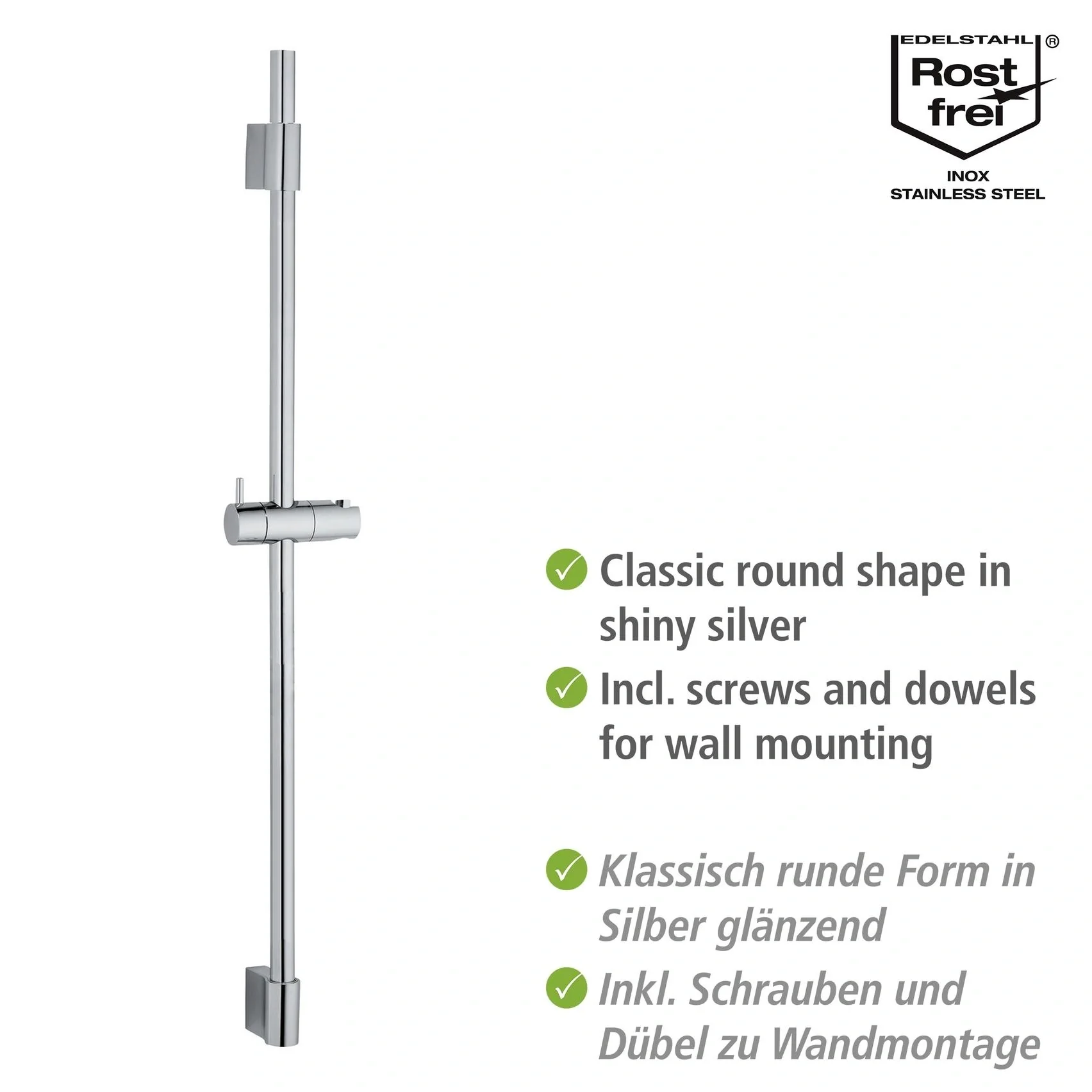 Duschstange Classic Chrom 90 cm - 4