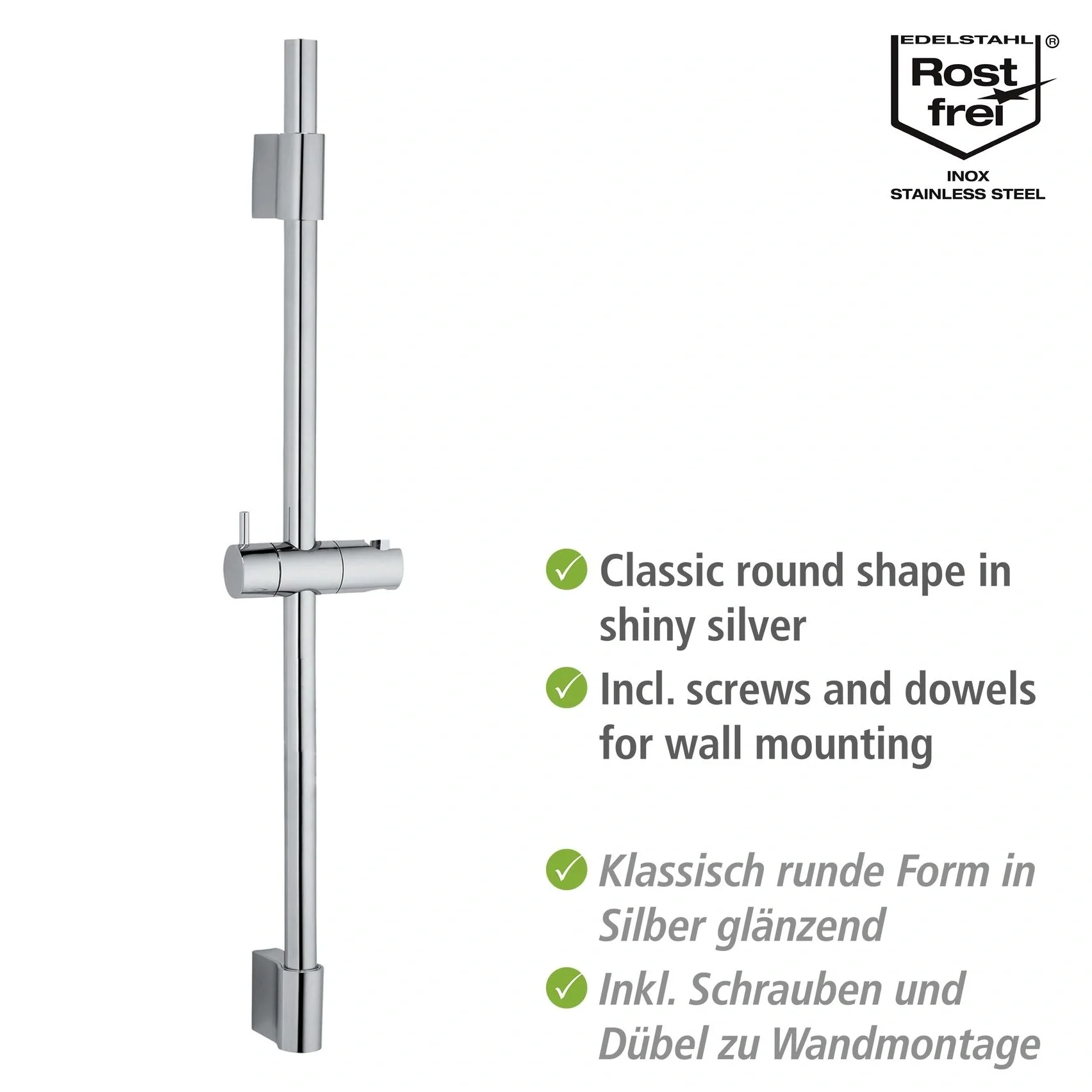 Duschstange Classic Chrom 70 cm - 5