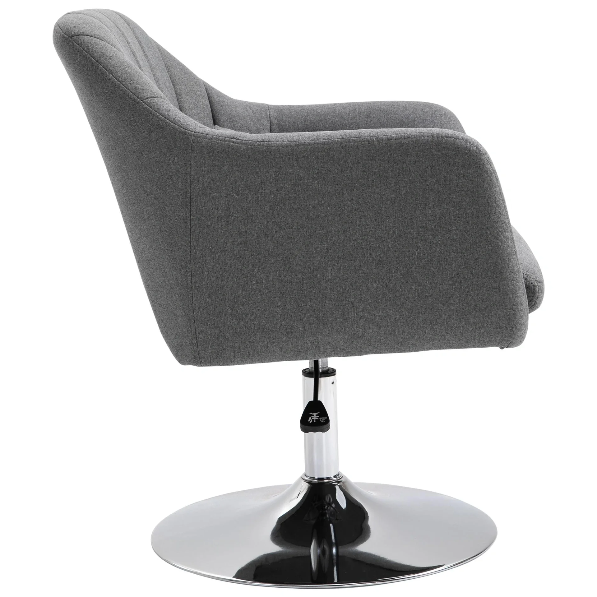 Drehhocker verstellbar, dunkelgrau - 5