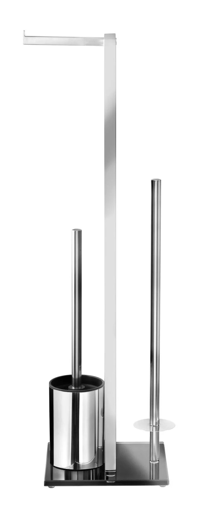 Stand WC-Garnitur Rivalta 3in1, Schwarz / Silber glänzend - 7