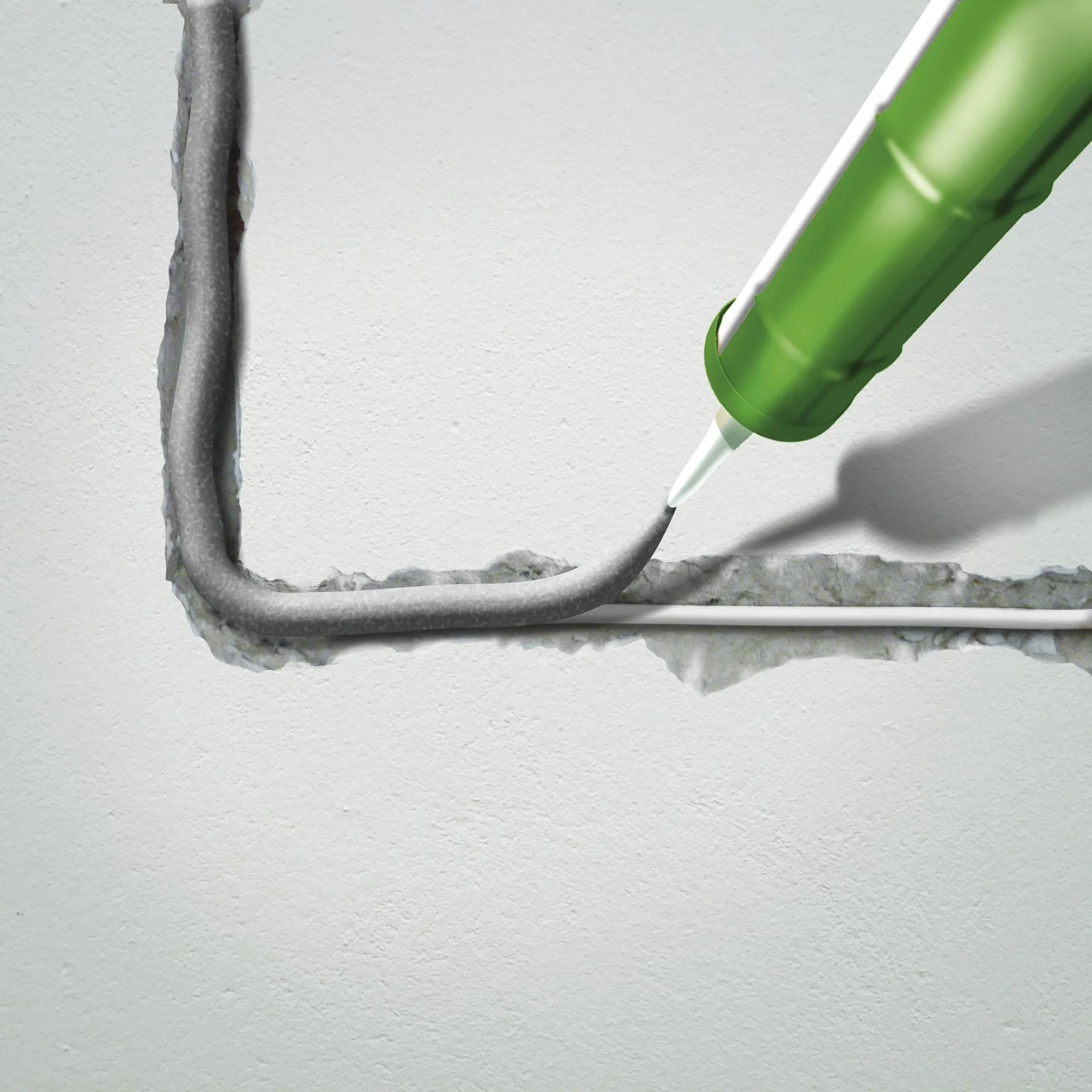 Reparatur-Mörtel, Fix & Fertig, zementgrau, 300 ml Kartusche - 5