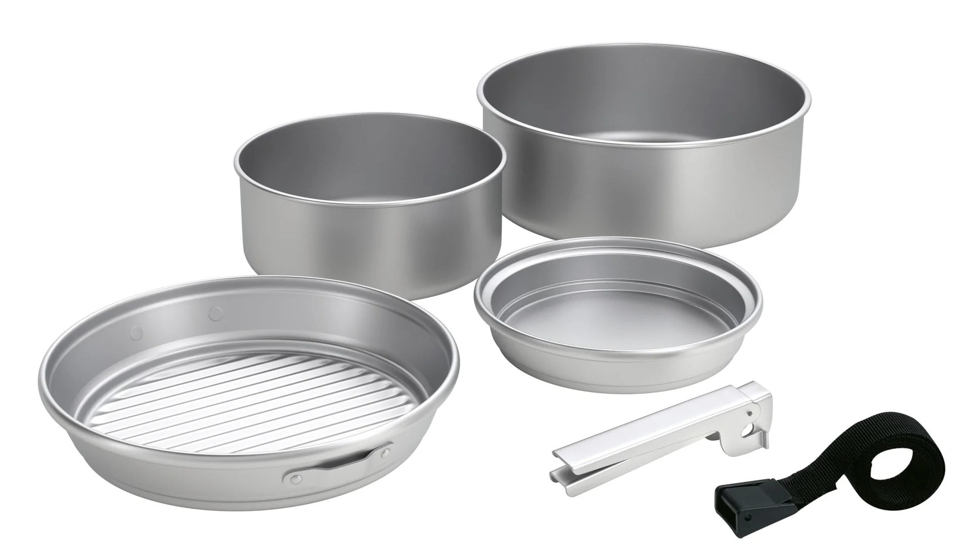 Trekking-Geschirrset aus eloxiertem Aluminium 5-teilig - 4