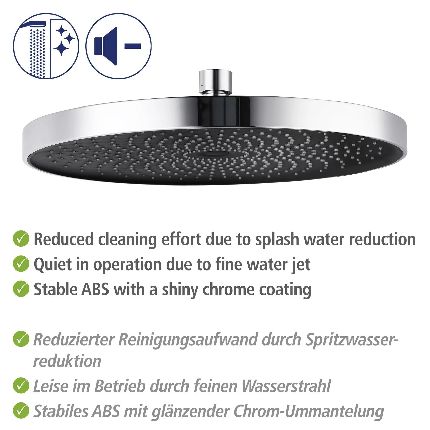 Duschsystem Softwater Chrom - einfacher Anschluss an bestehende Armatur oder Wandanschlussbogen - 9