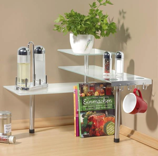 Glas-Eckregal "Kaffee-Bar" - 3