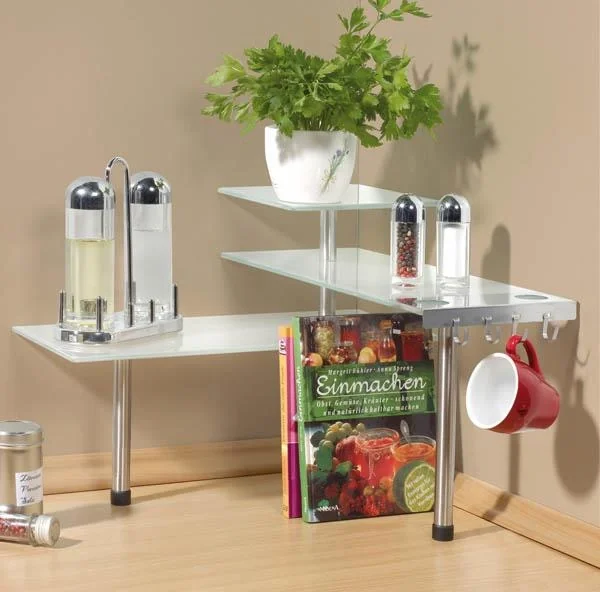 Glas-Eckregal "Kaffee-Bar" - 3