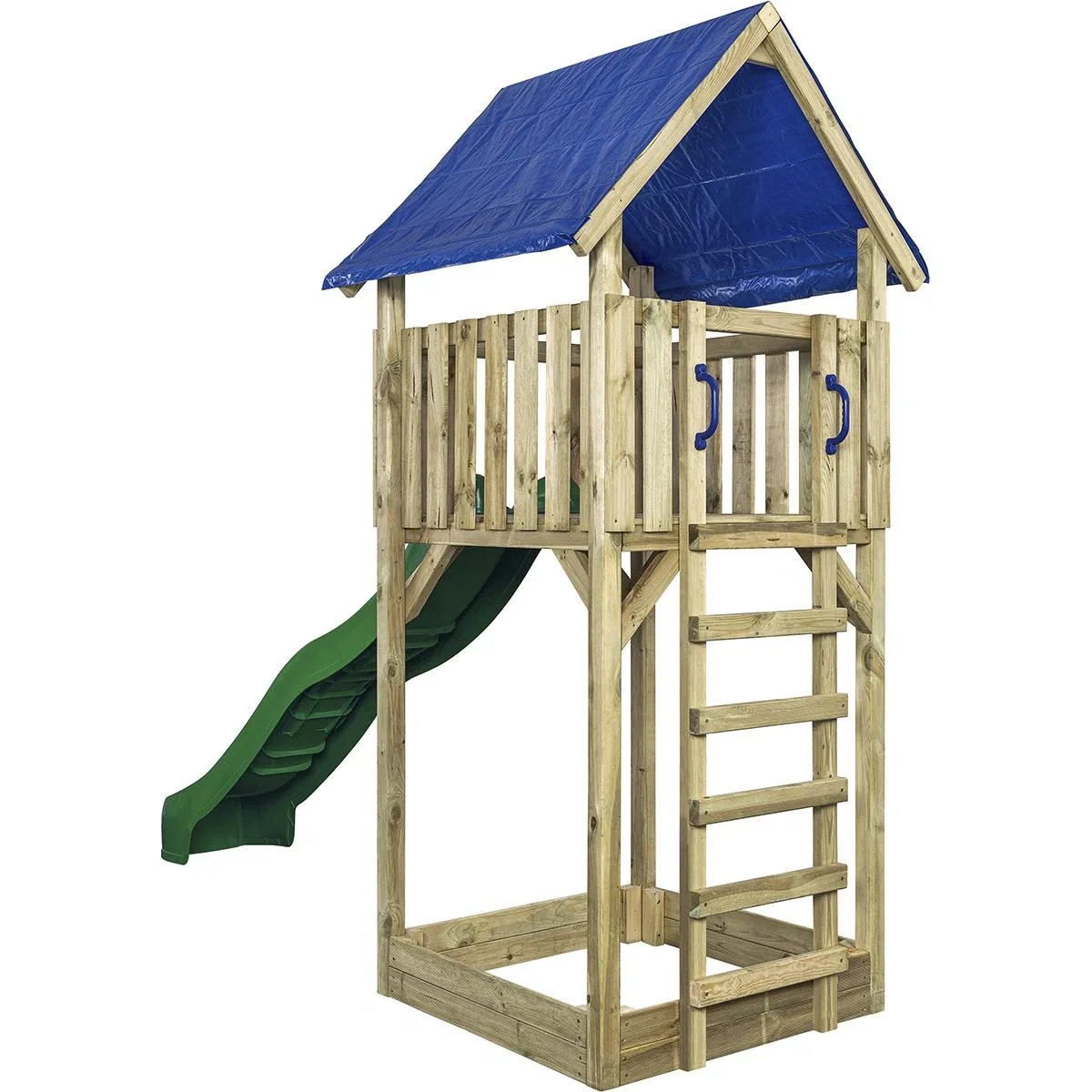 Spielturm Lisa mit Rutsche grün - 3