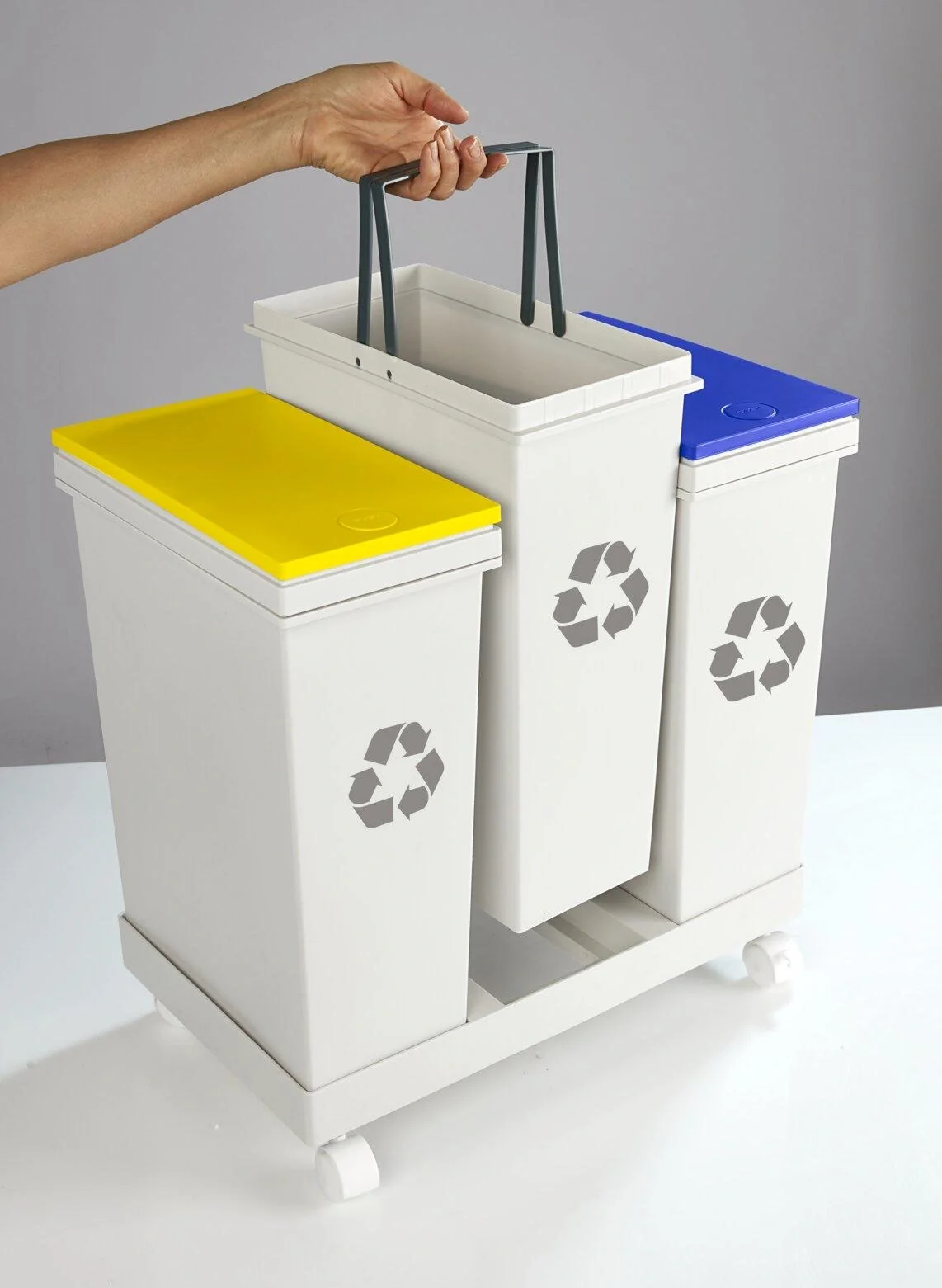 Mülltrenn-System "Genial", 3 Mülleimer, 53 x 33,5 x 52,5 cm - 4