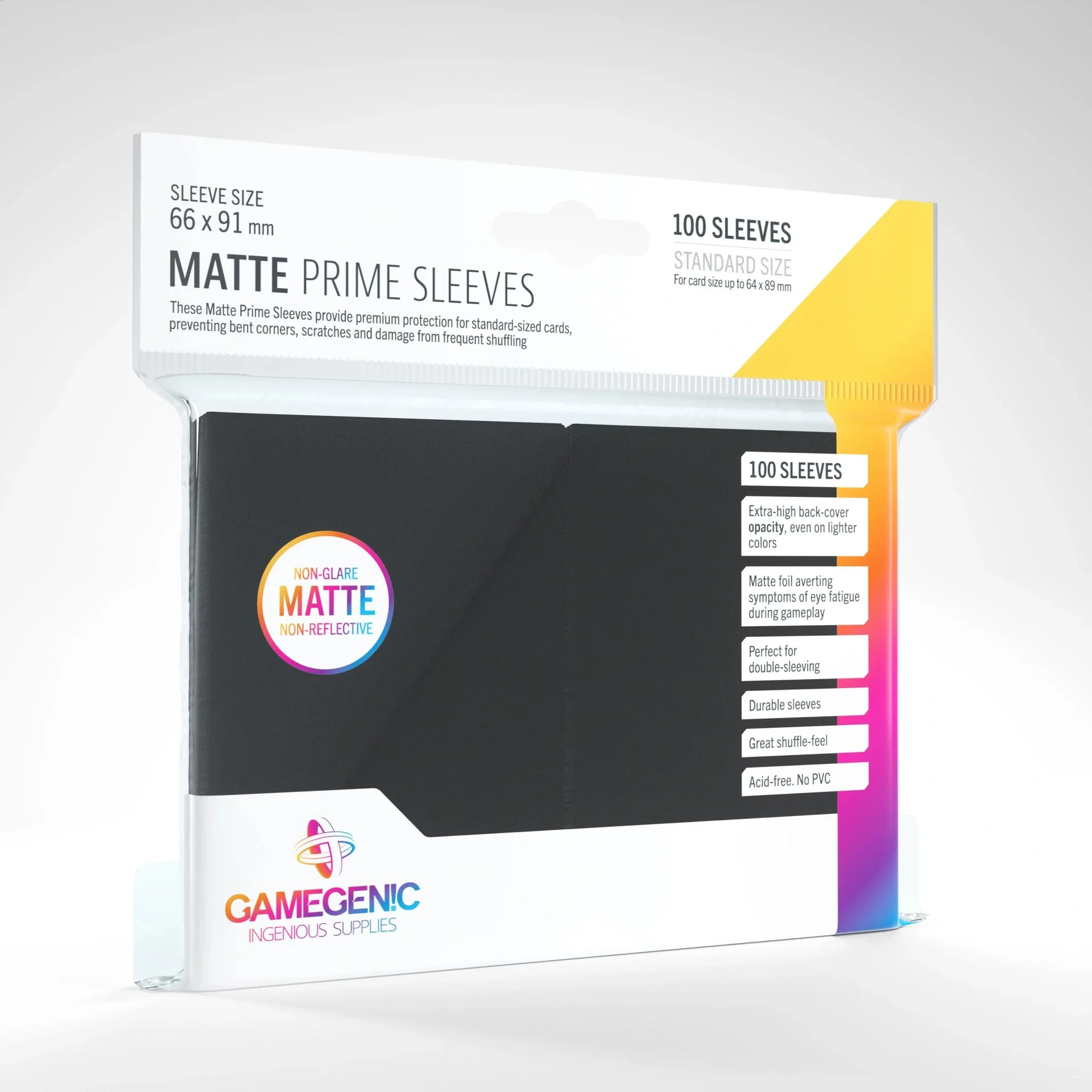 Matte Prime Sleeves Black - 100 Stück Kartenhüllen 66 x 91 mm - 2