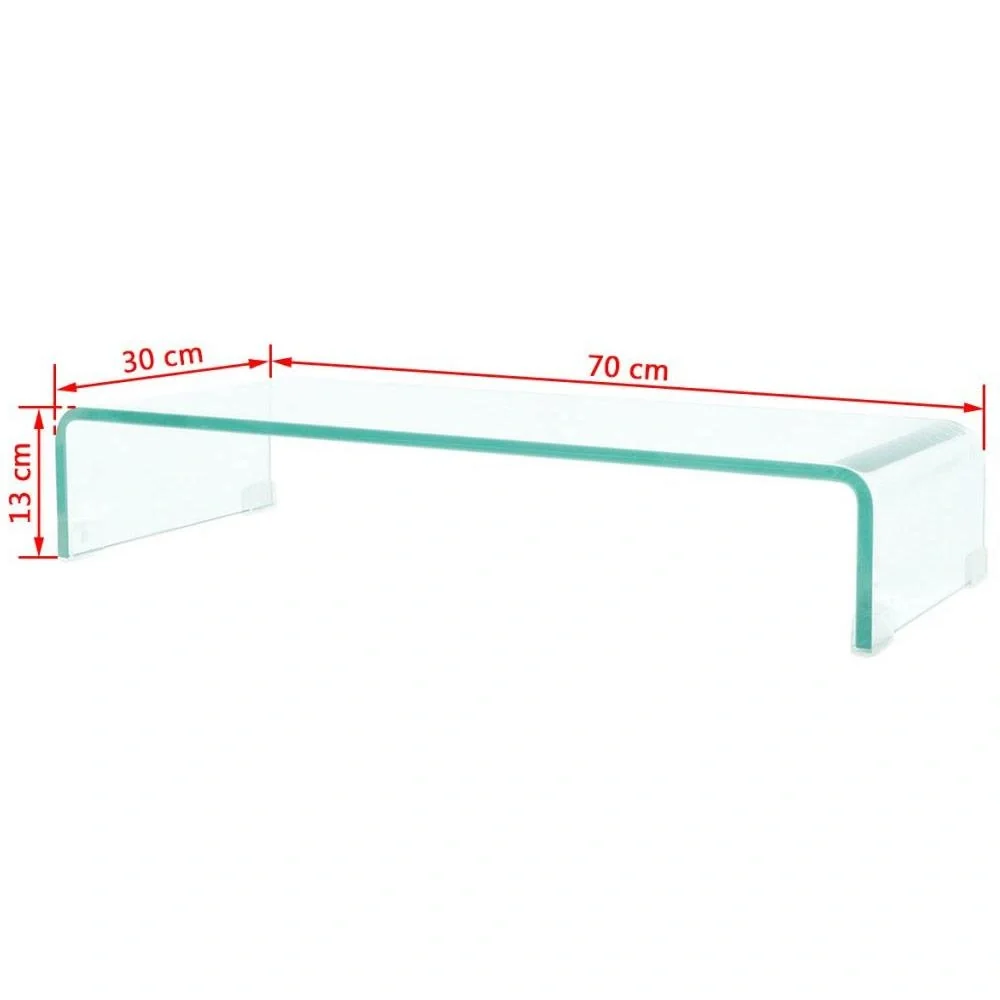 Transparenter TV-Schrank 70x30x13 cm Glas - 6