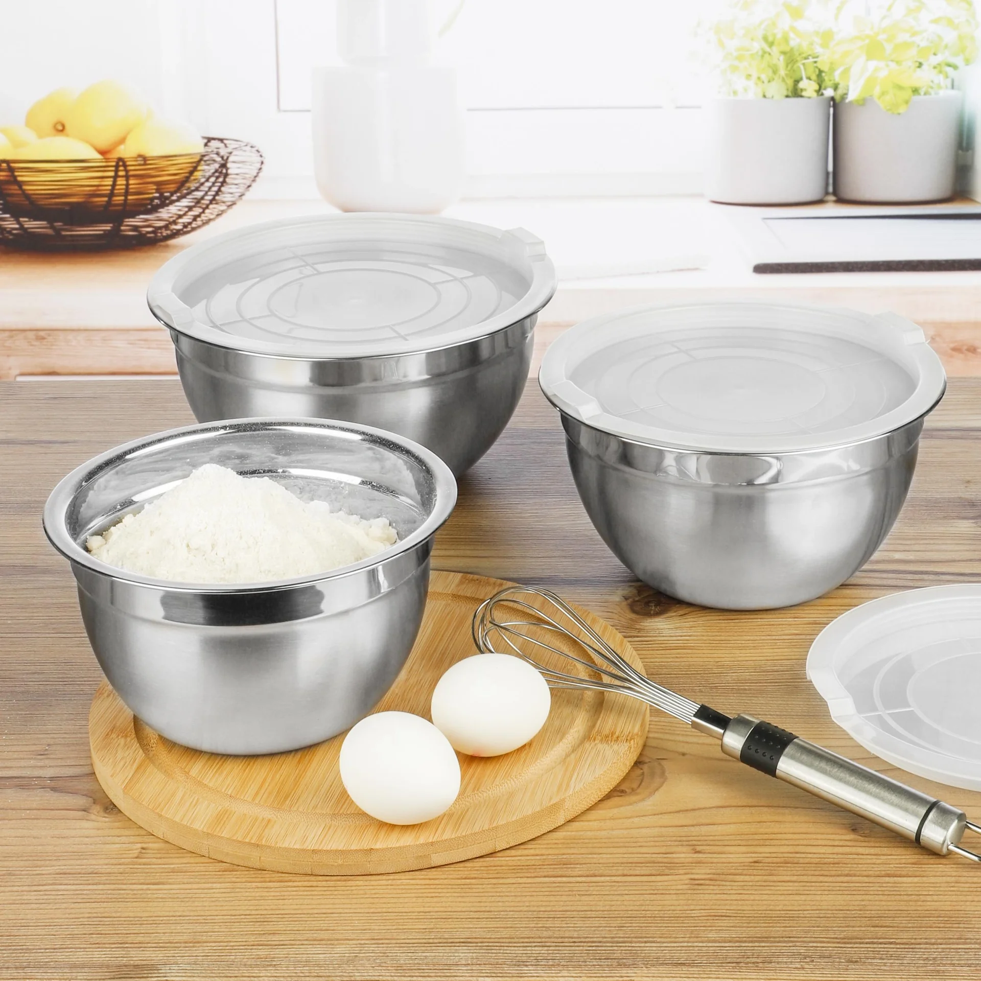 Edelstahl Rührschüssel-Set, 6-teilig - 2