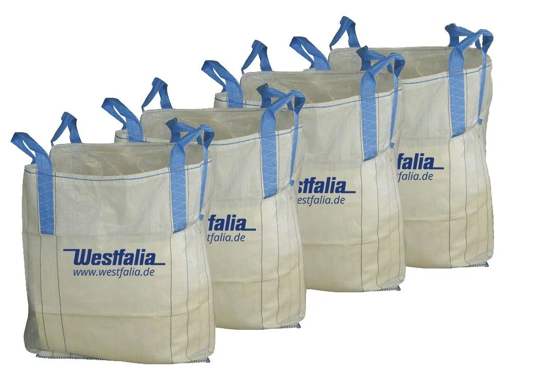 4 x Big Bag ohne Schürze mit geschlossenem Boden, 1,5T, 90x90x90cm - 2