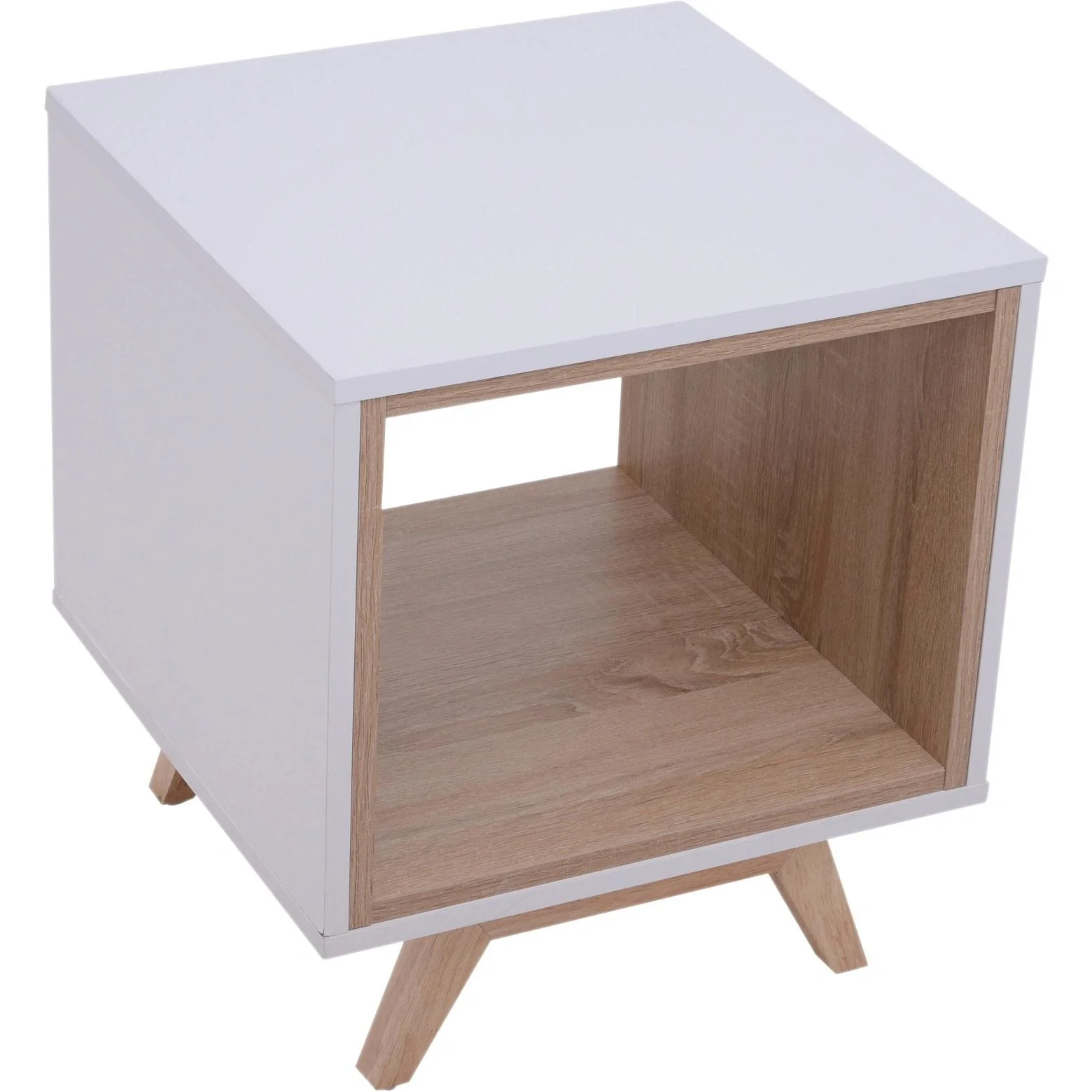 Nachttisch Nachtschrank Beistelltisch Flurkommode mit 1 offenem Fach 45 x 45 x 50 cm - 15