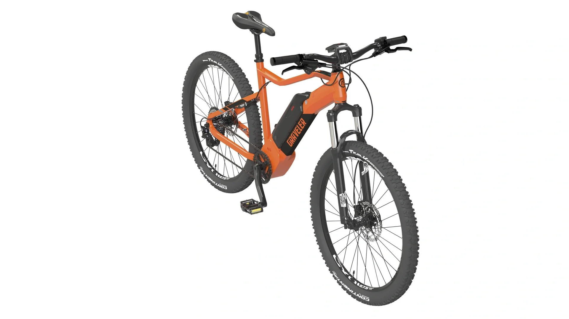 Unisex E-Bike MTB 27,5 Zoll, Rahmengröße 50 cm, 10-Gang Kettenschaltung, orange matt, GRAVELER 22.ETM.20 - 2