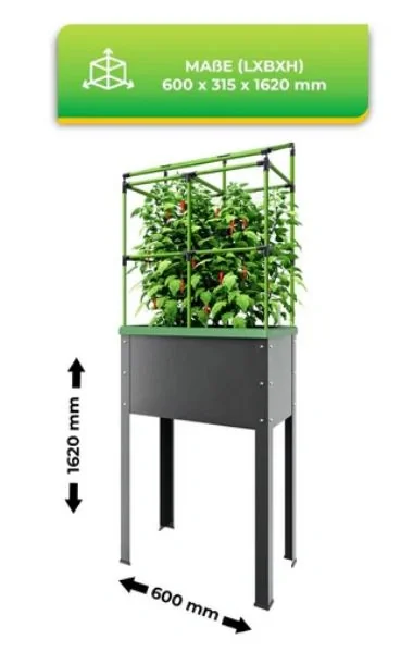 Metall Hochbeet "Heidelberg" mit Rankgitter & Bewässerung - 2