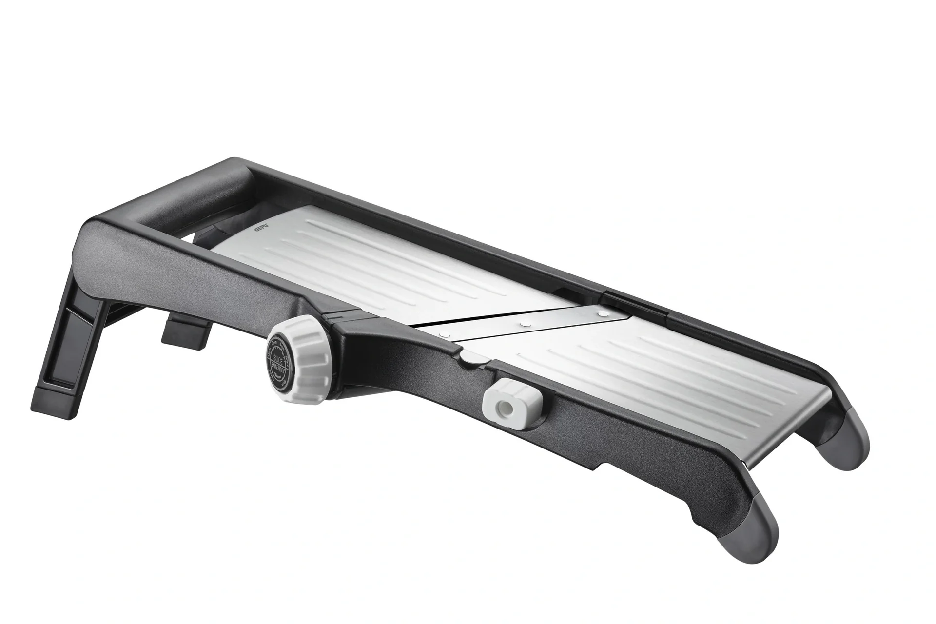 Gemüsehobel "LAOLA" Edelstahl - Restehalter - Variabler Gemüseschneider - 3