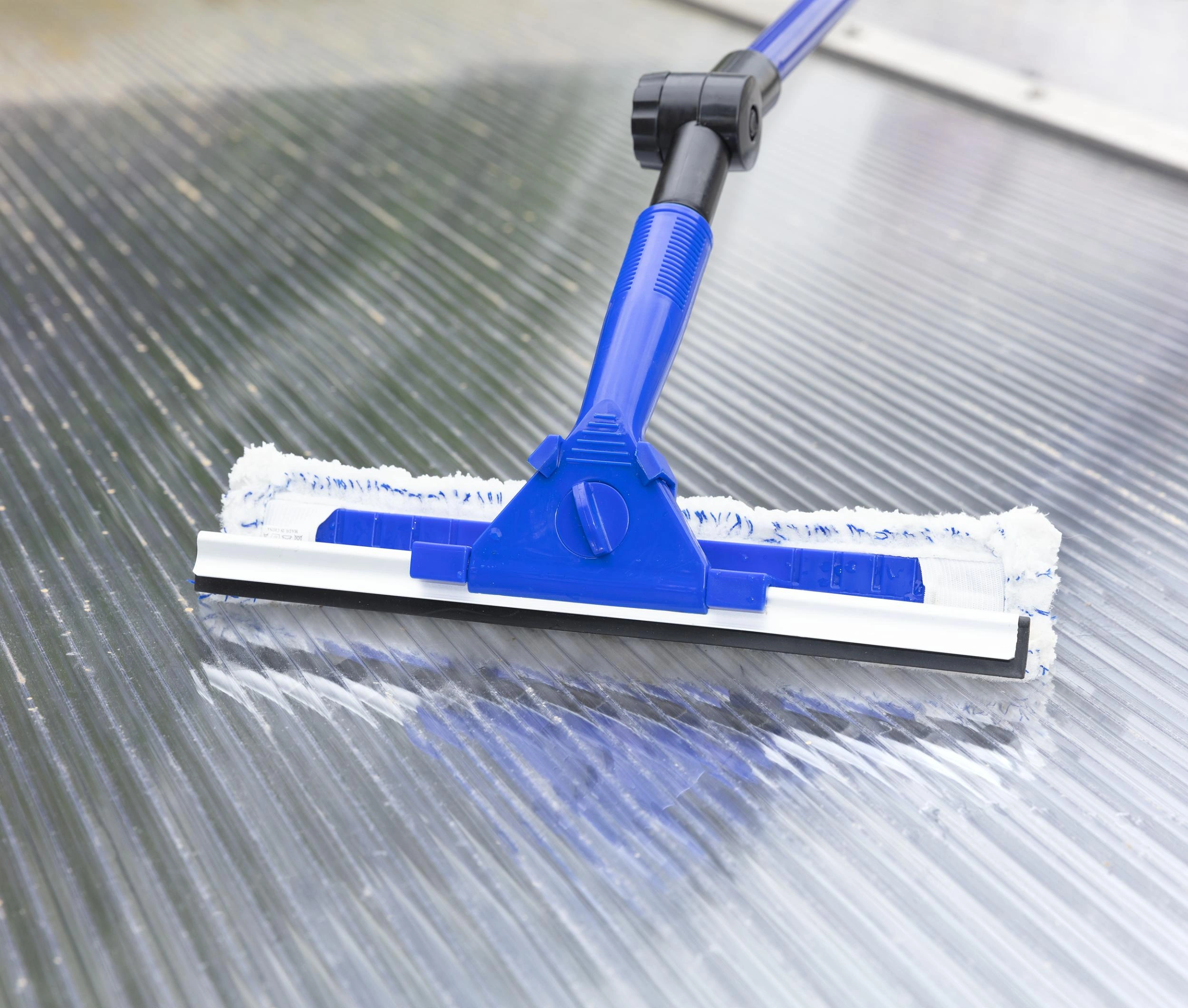 Teleskop-Fensterwischer, mit Schmutzkratzer, 3,88 m - 12