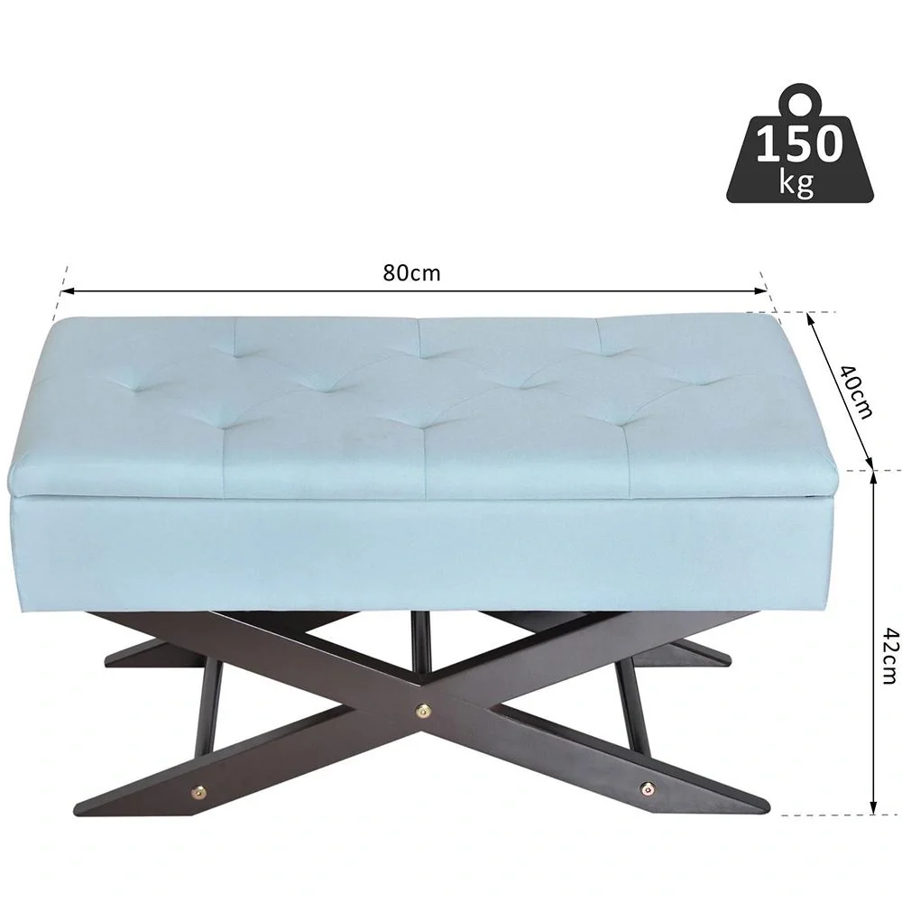Sitzbank mit Stauraum Aufbewahrungsbox Polsterbank L80 x B40 x H42 cm - 9