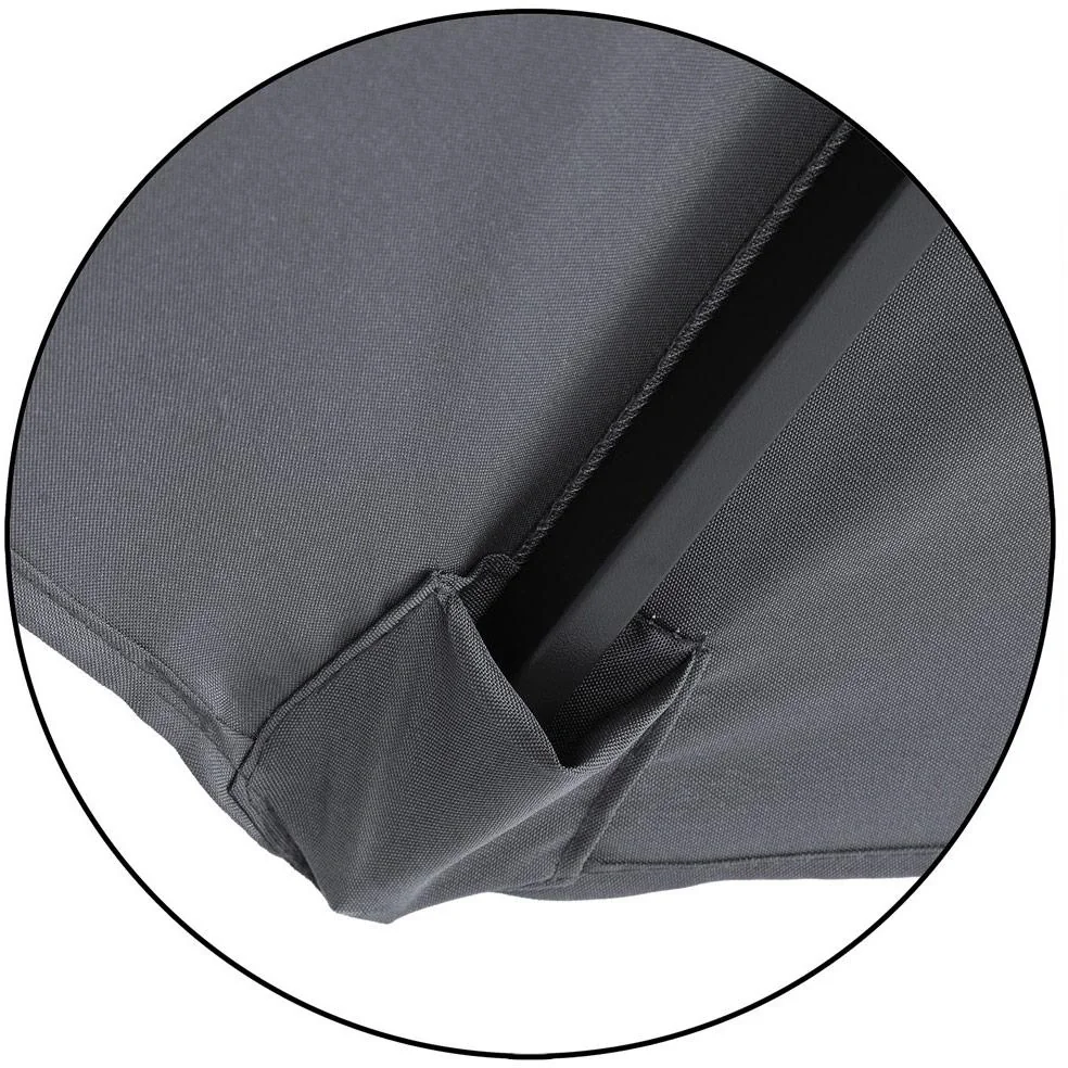 Sonnenschirm Haiti mit LED-Beleuchtung schwenkbarer Antrcite - Ø 3m - 9