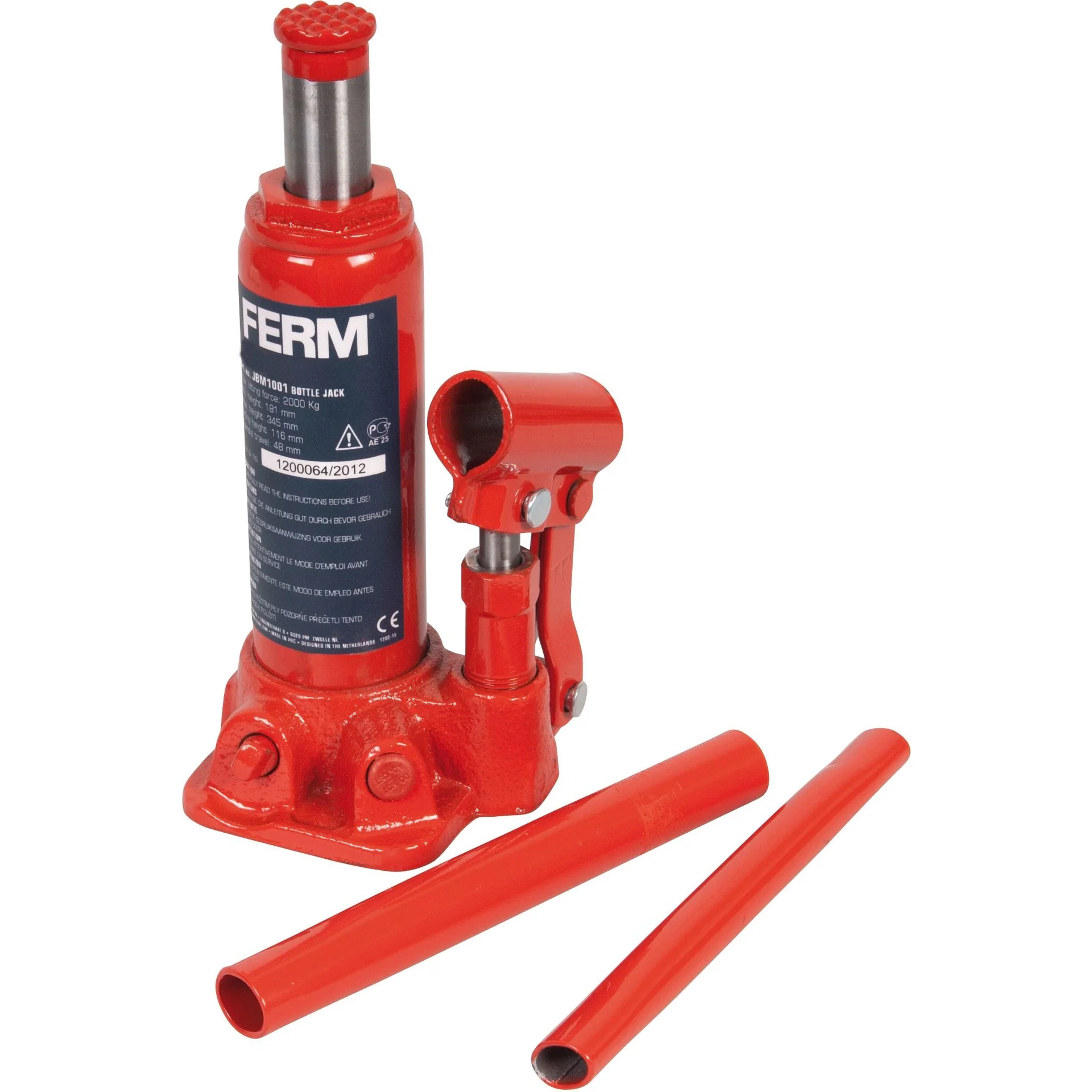 JBM1001 Stempelwagenheber max. 2000kg - Kompakt - Leichte Bedienung - Mit Aufbewahrungskoffer - 1