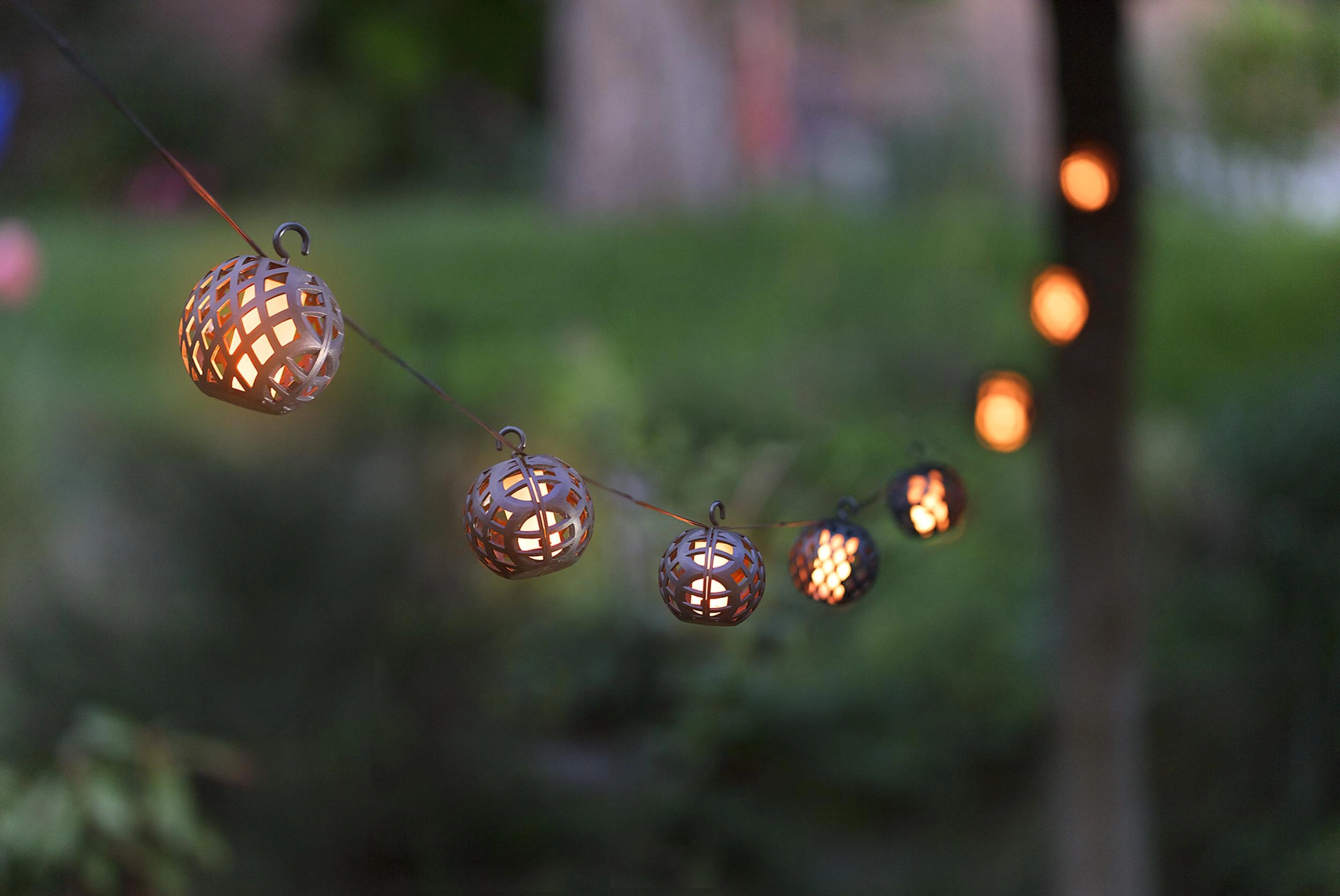 Solar LED-Lichterkette mit realistischem Flammeneffekt - 10