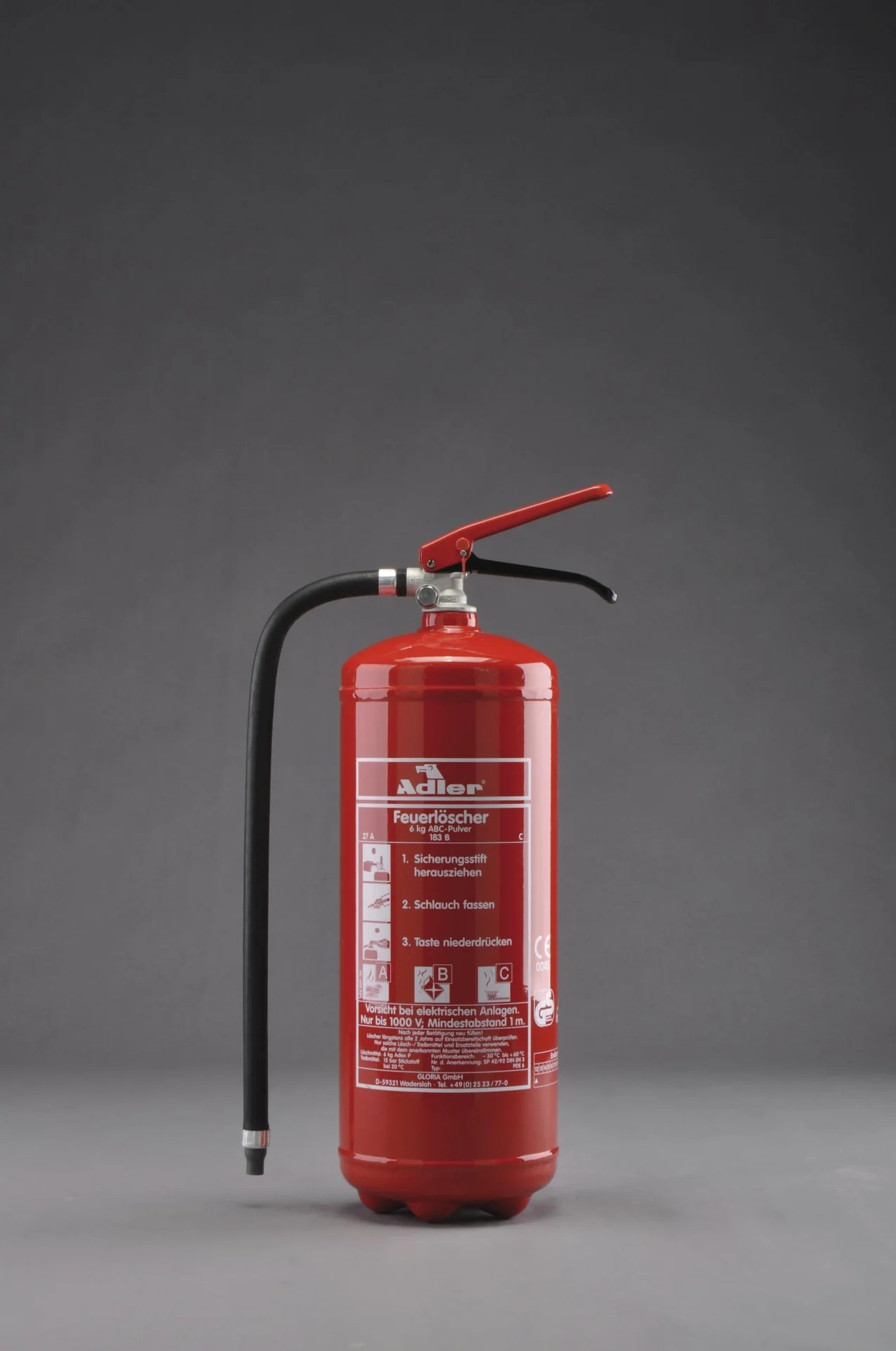 Feuerlöscher PDE 6,6 kg, Pulverlöscher, 34A, 183B,C, frostsicher - 1