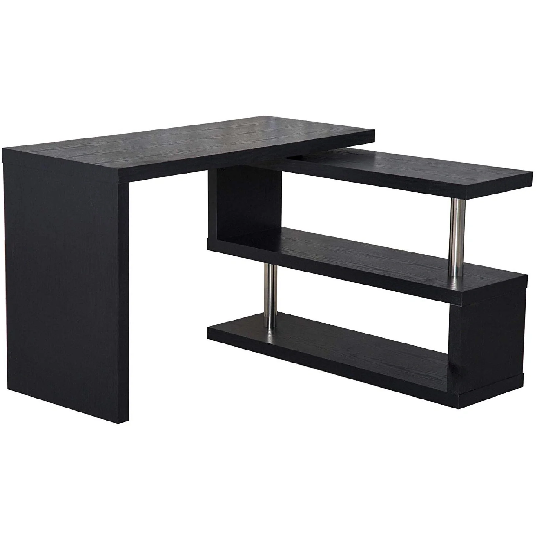 Computertisch Winkelschreibtisch PC Tisch schwarz - 1