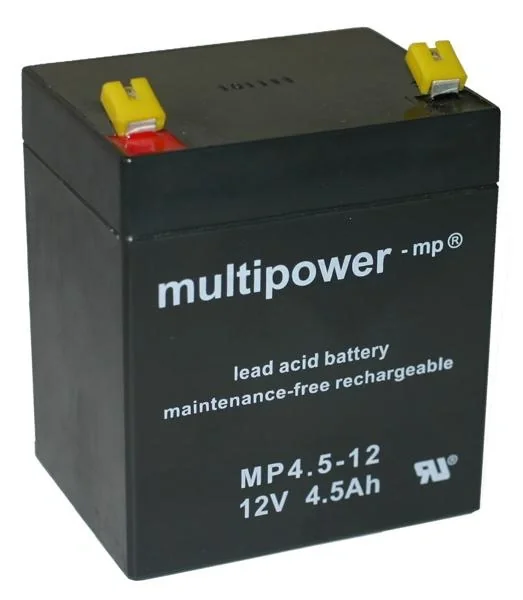 Blei Vlies Akku 12V, 4,5Ah, 4,8mm Anschluss - 2