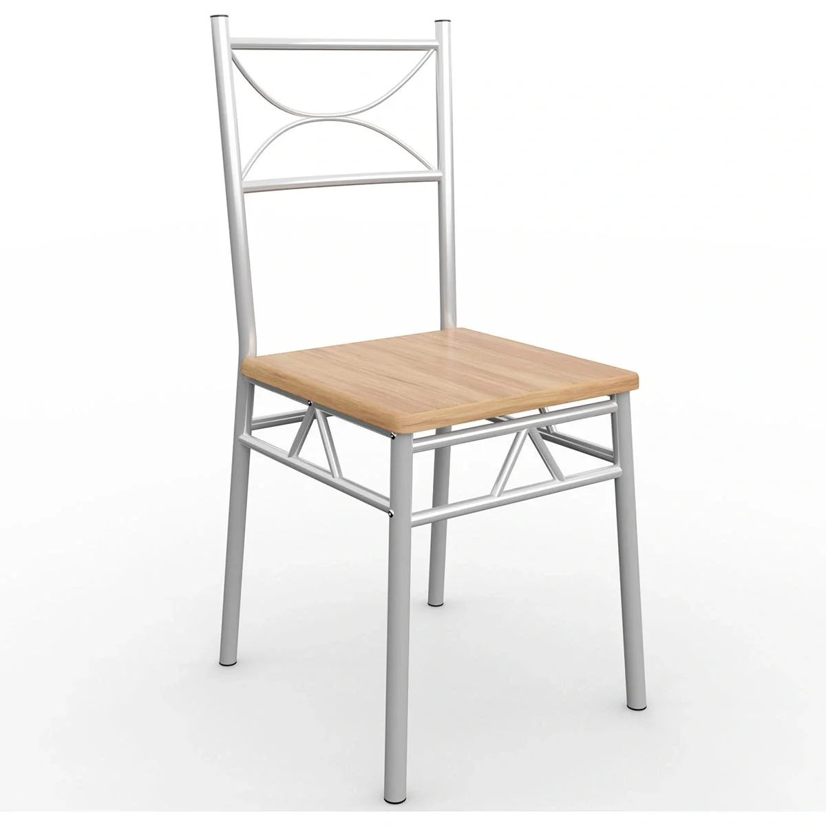 5-teiliges Lounge-Set "Paul" - Esstisch + 4 Stühle - Buche - 3