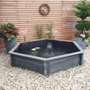 Sechseck-Hochteich 200 cm, grau - 2